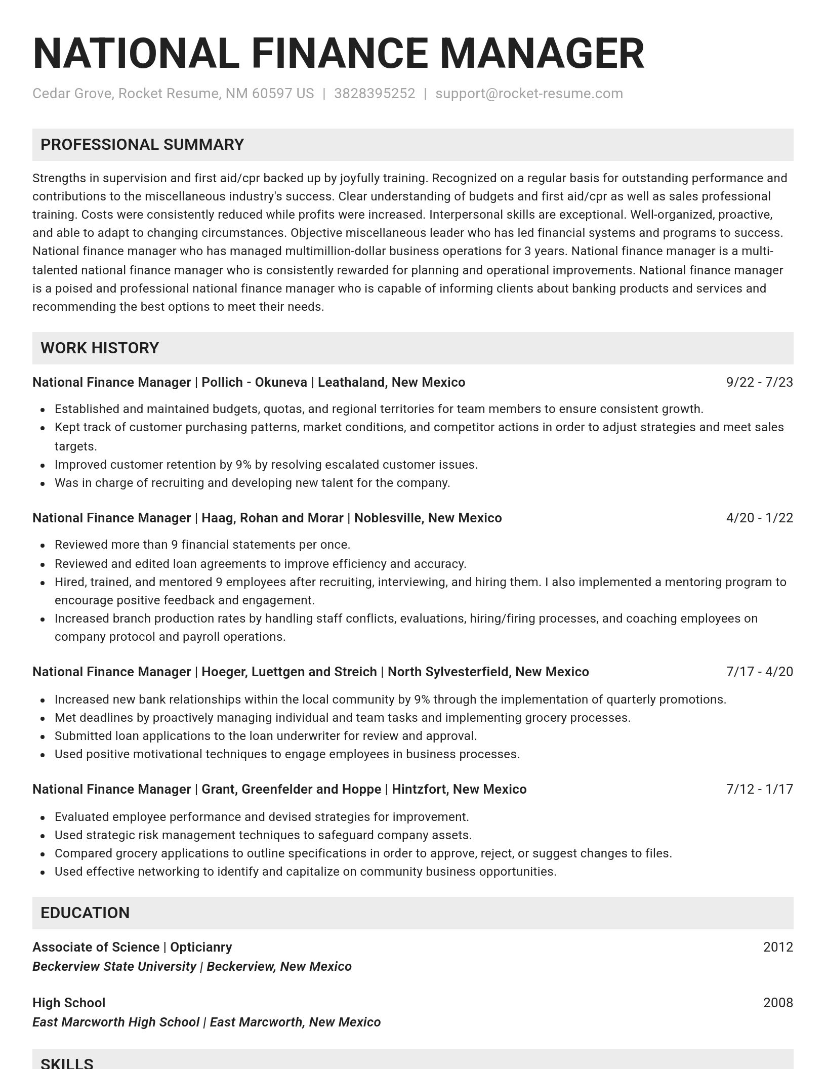 Genius resume template