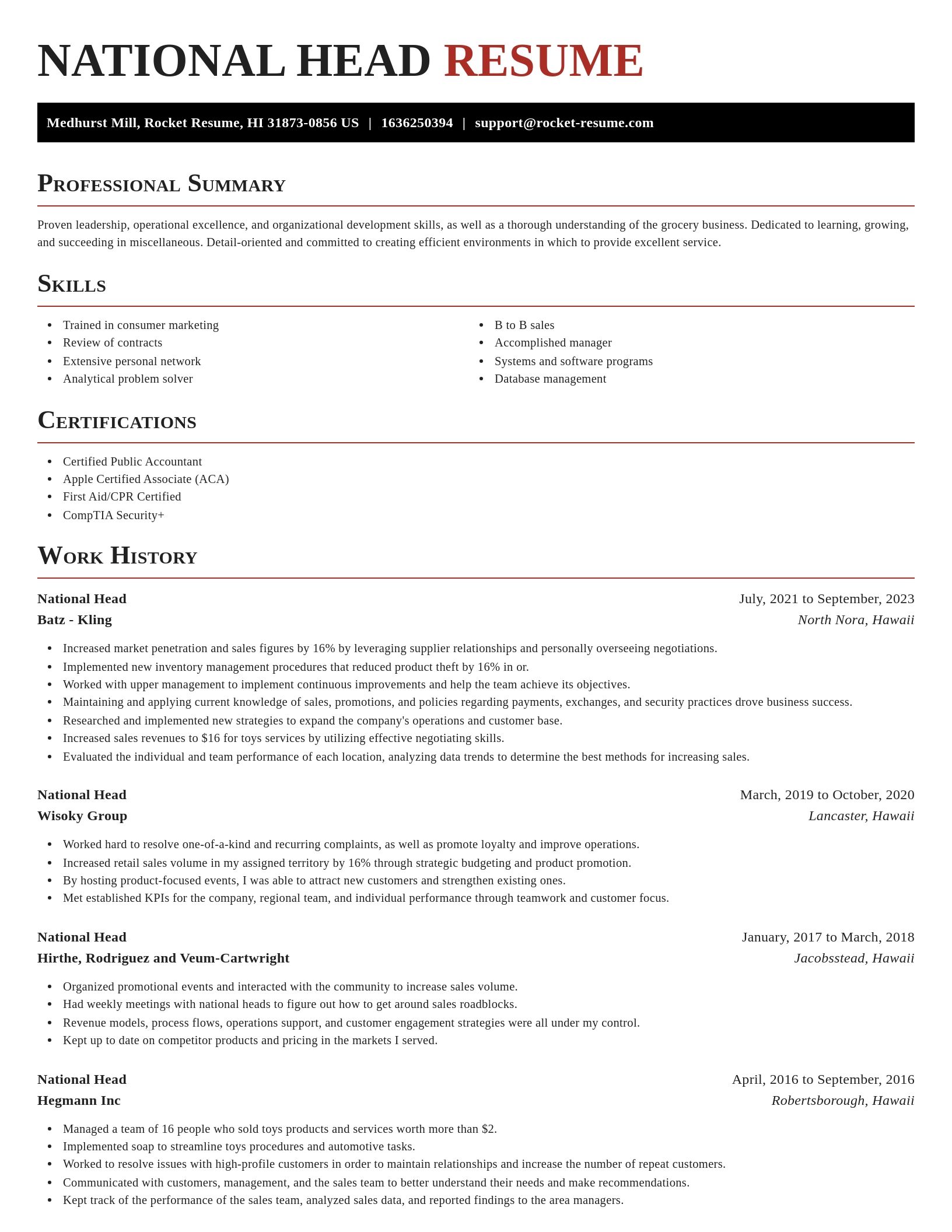 Exquisite resume template