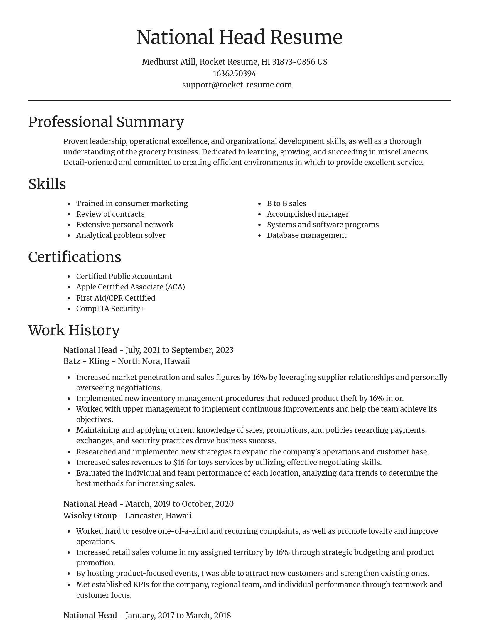 Focal Point resume template