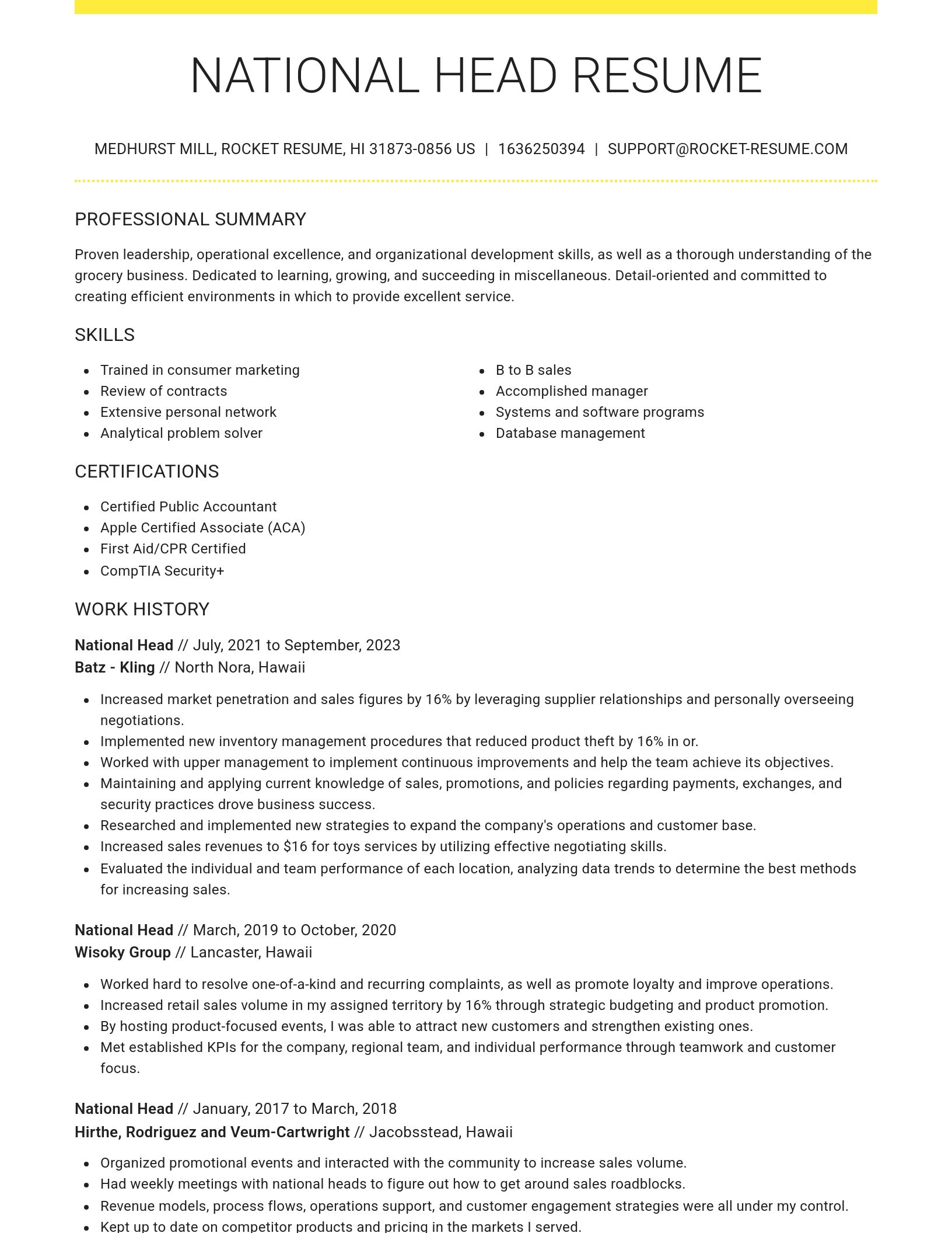 Grand resume template