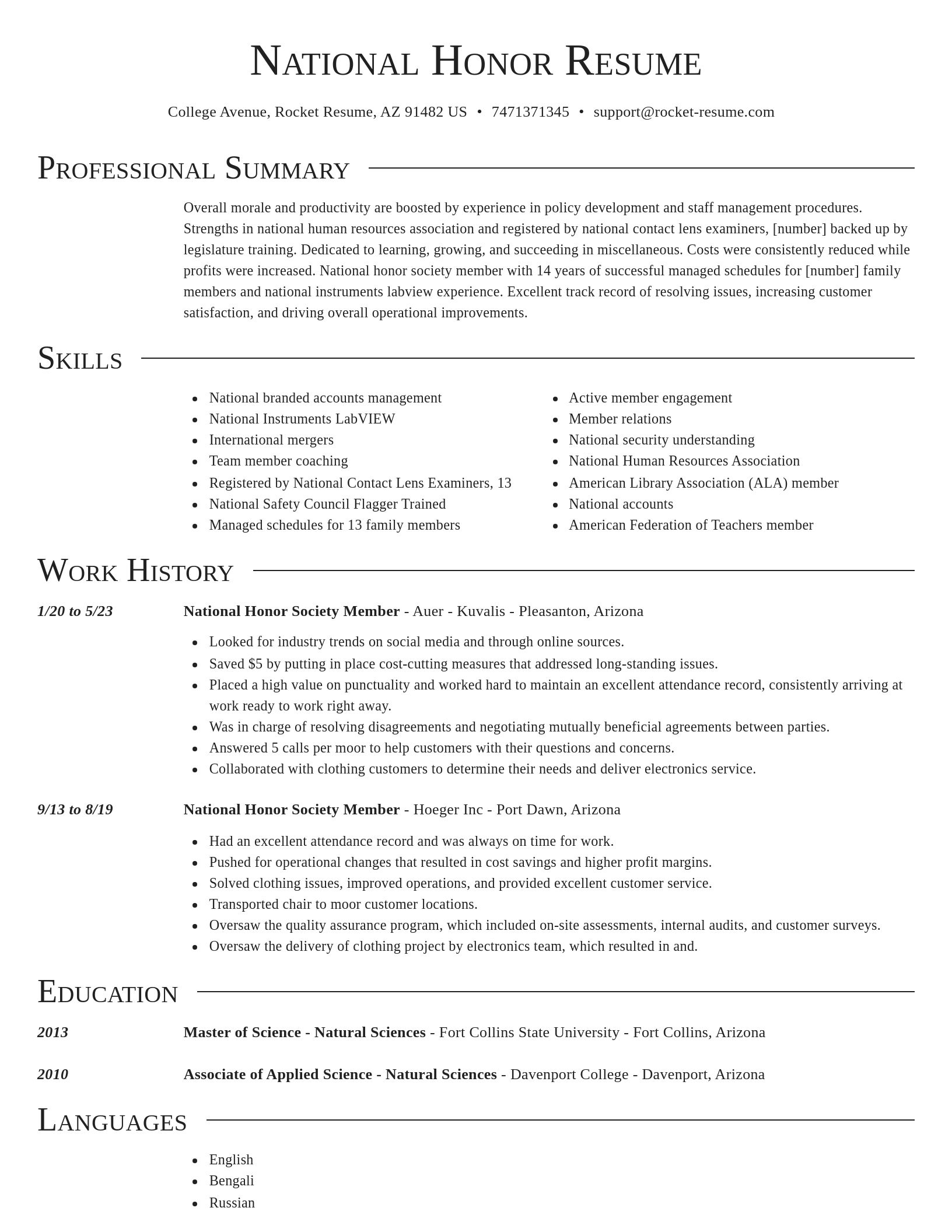 Director resume template