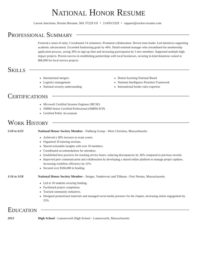Director resume template