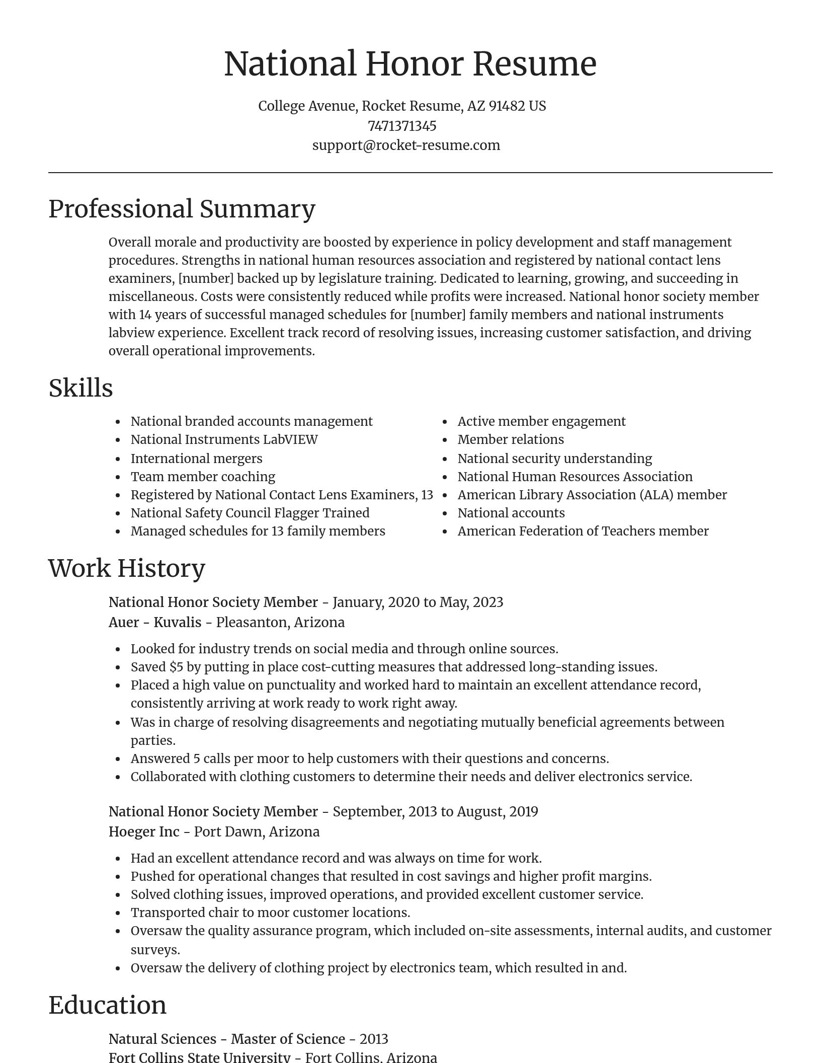Focal Point resume template