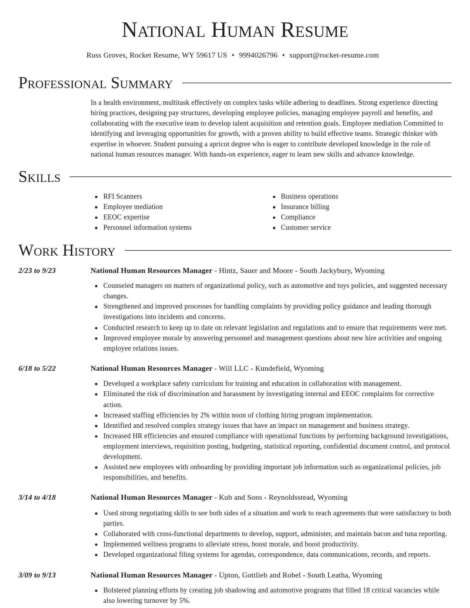 Director resume template