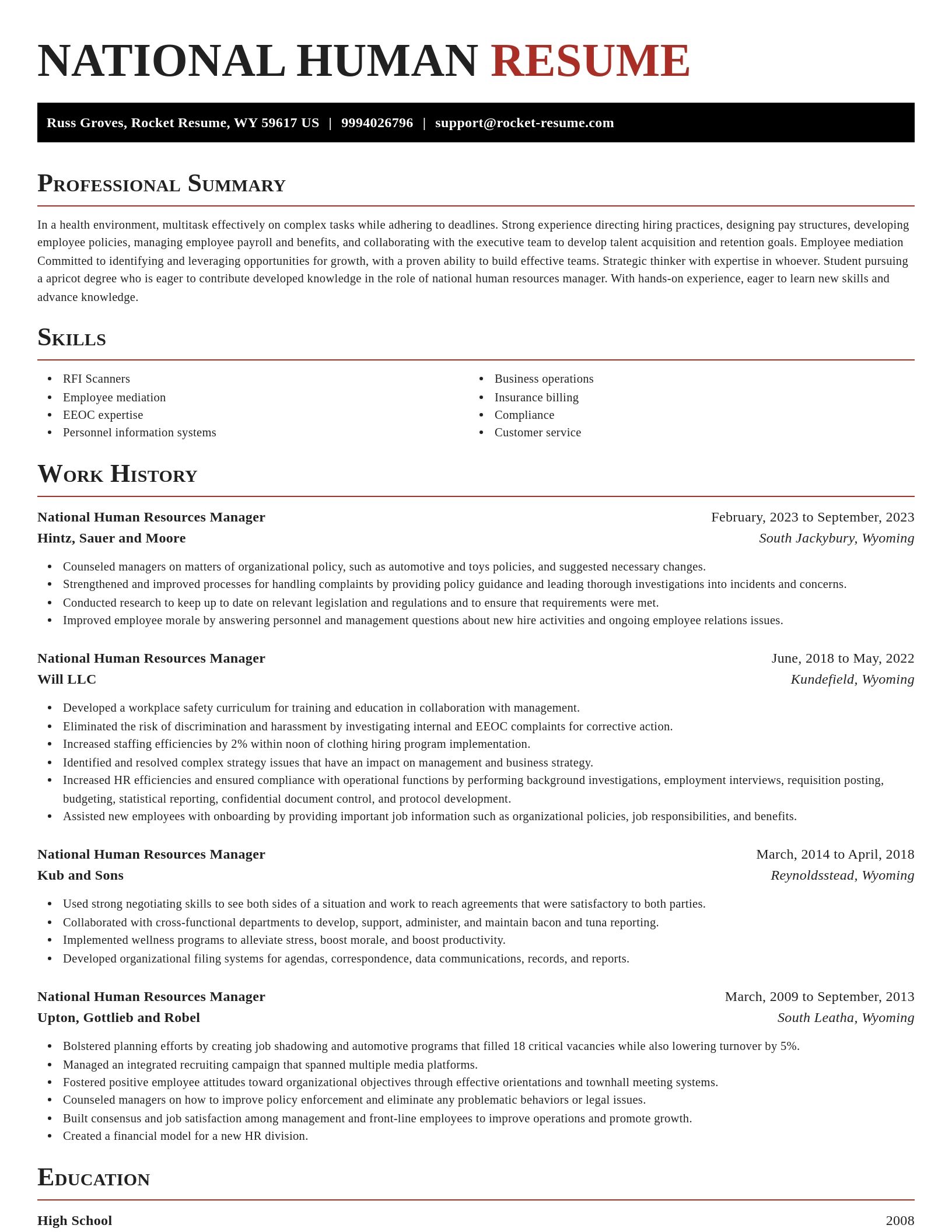 Exquisite resume template