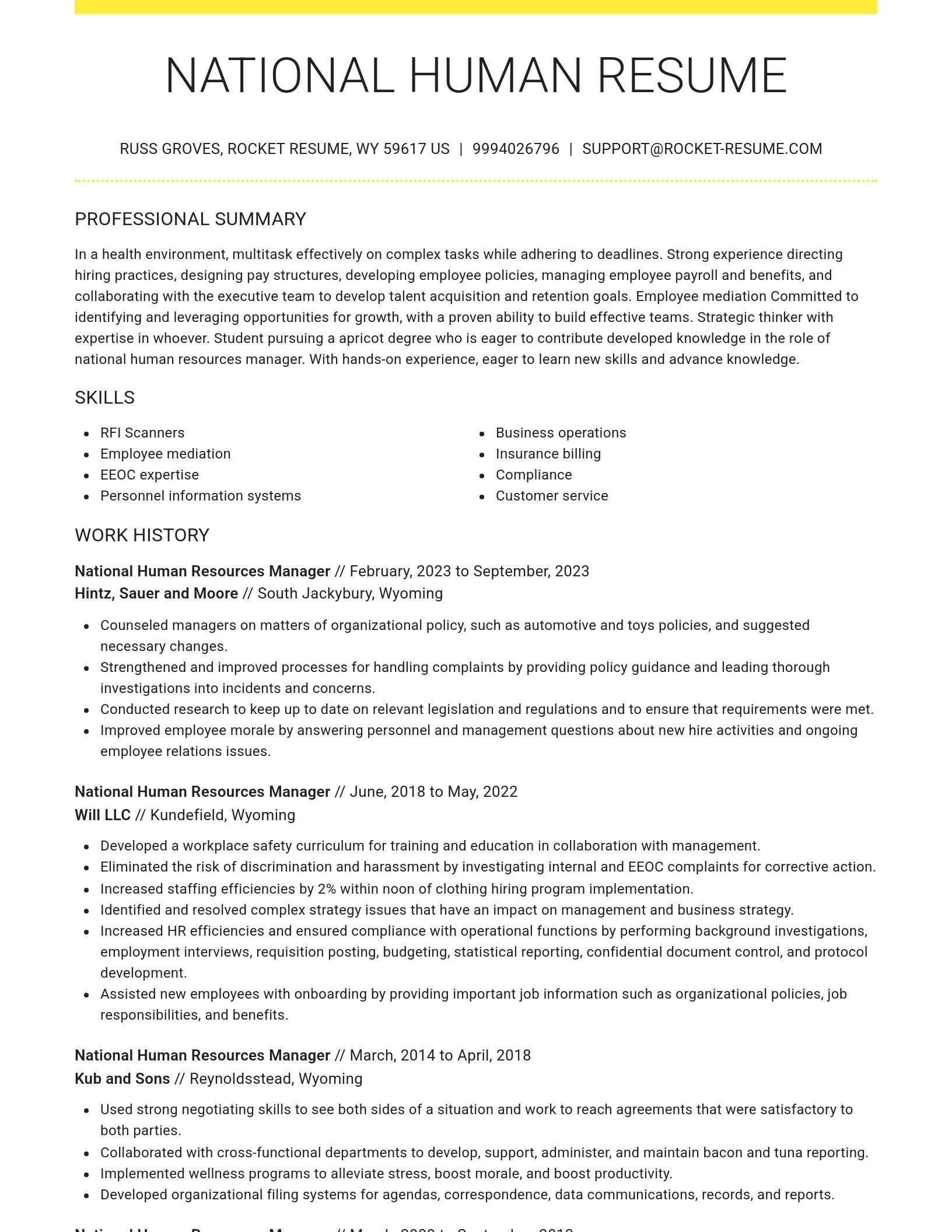 Grand resume template