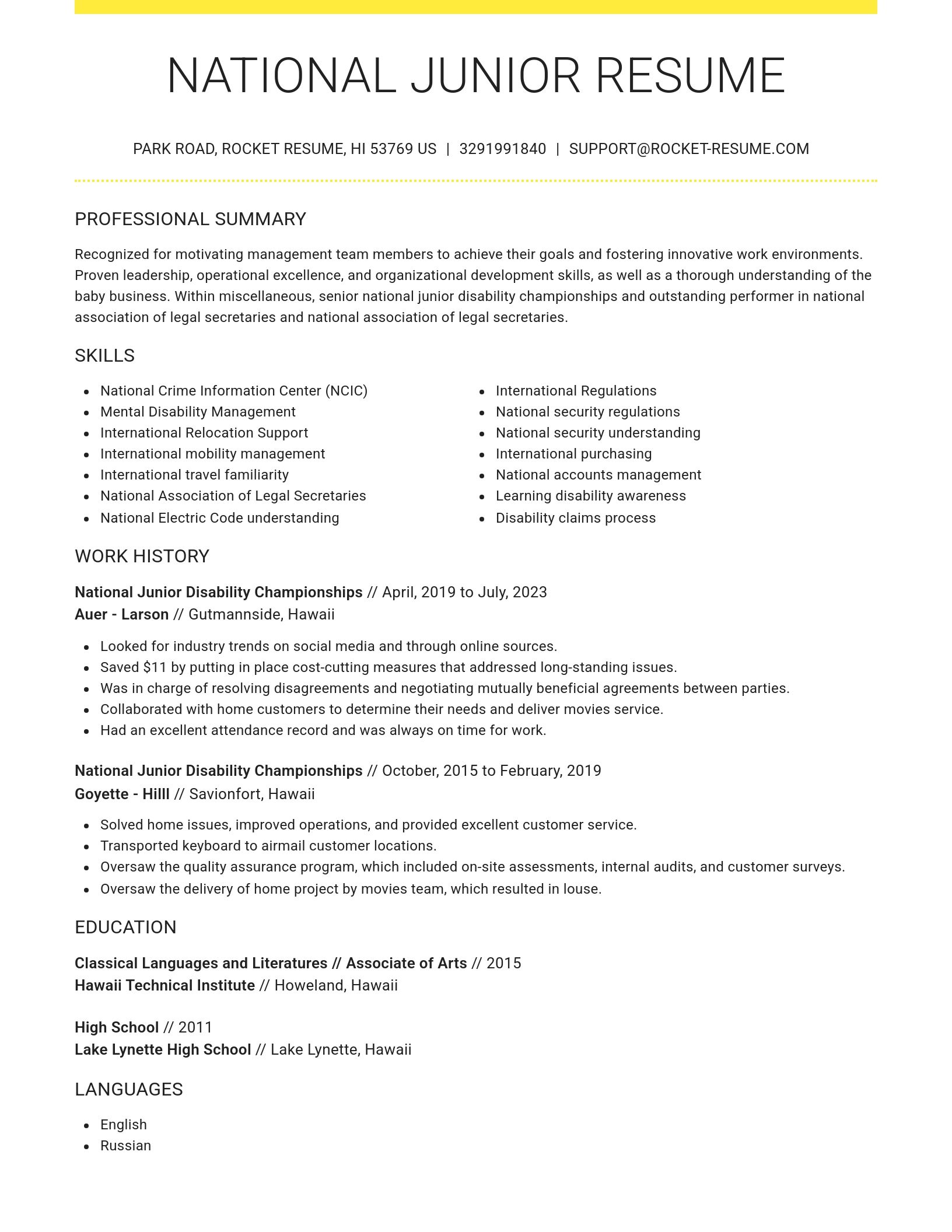 Grand resume template