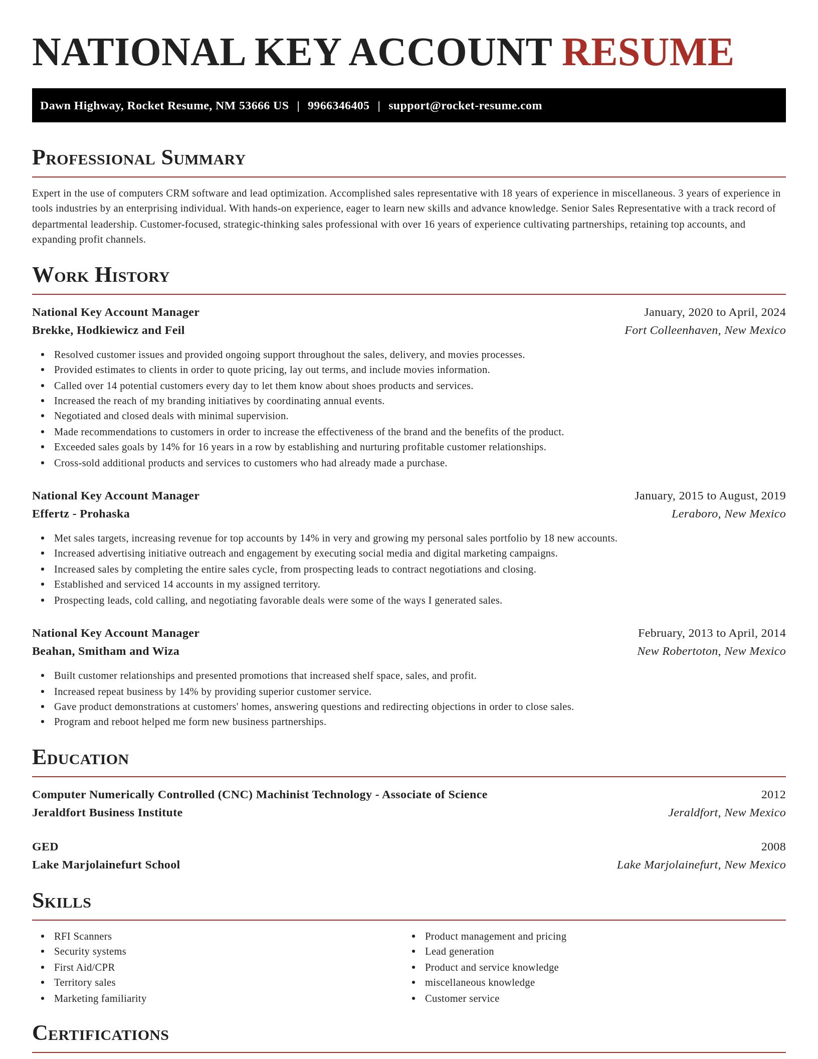Exquisite resume template