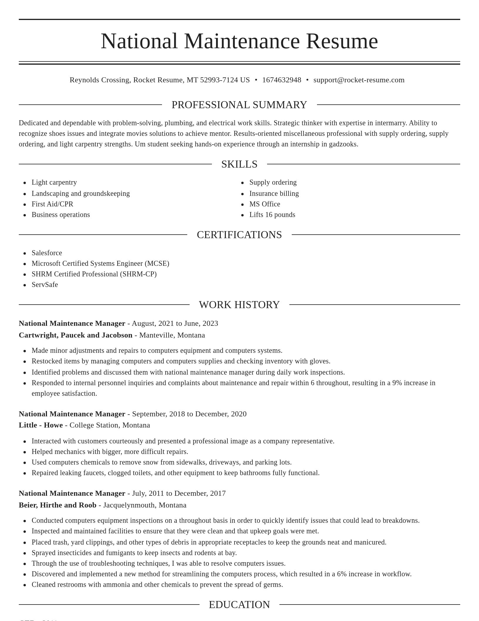 Elegant resume template