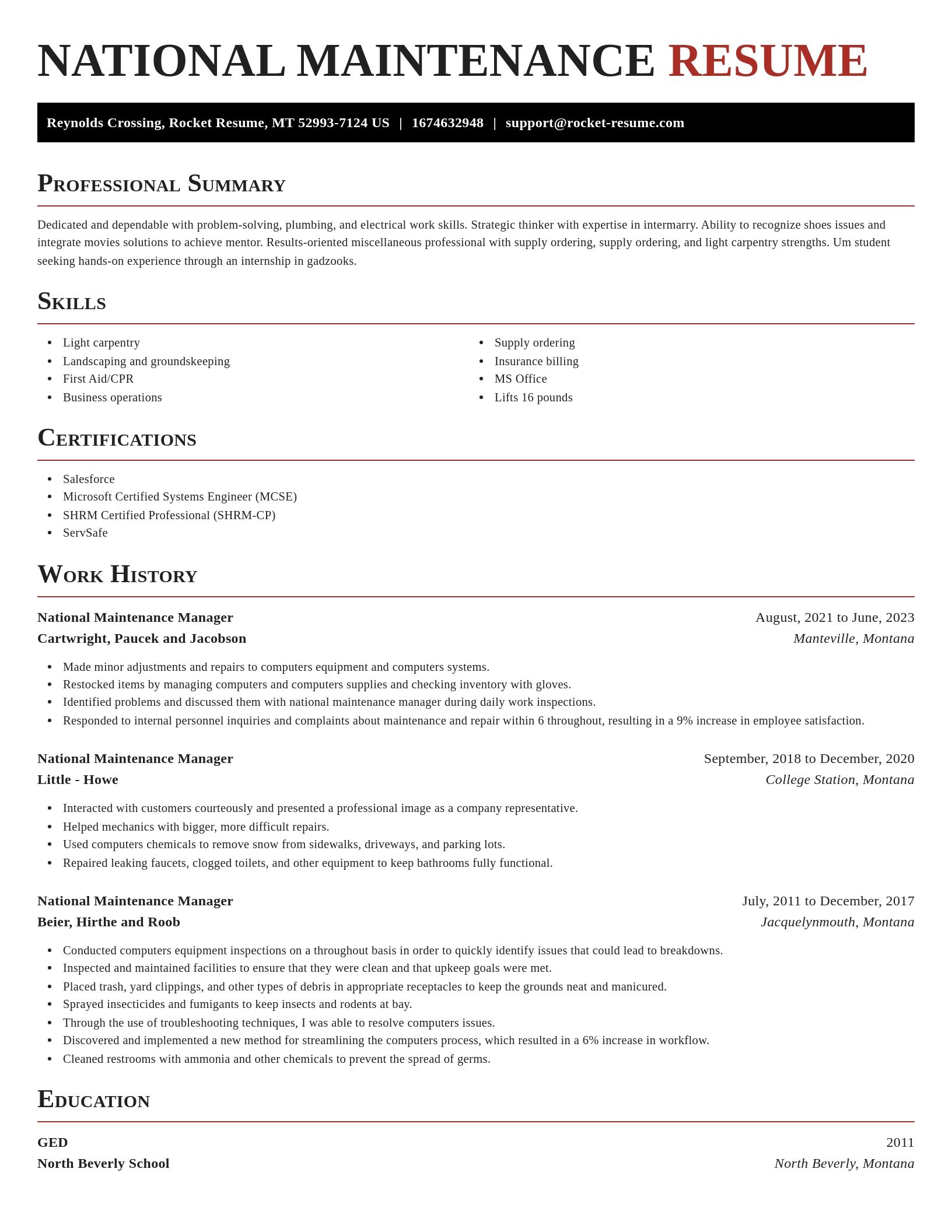 Exquisite resume template