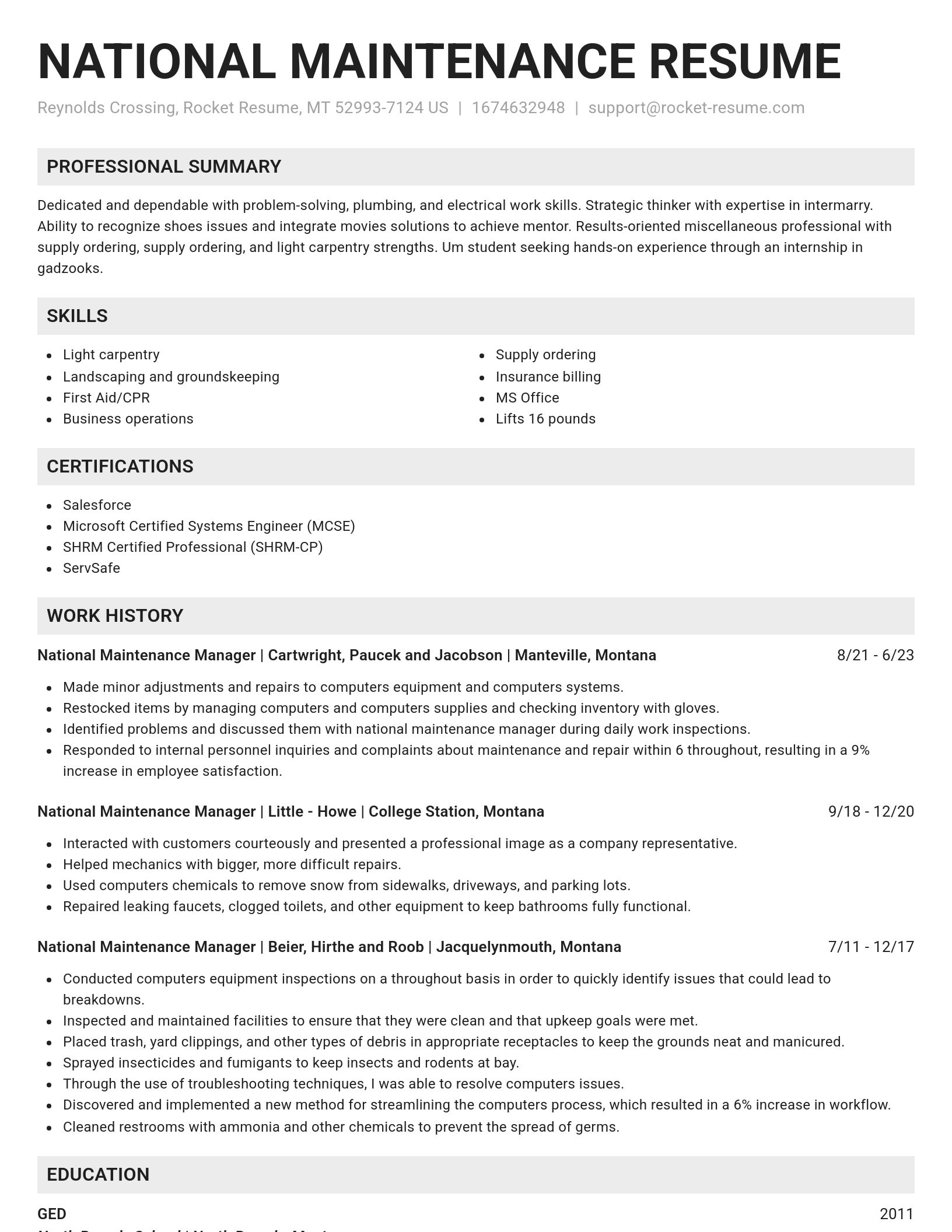 Genius resume template
