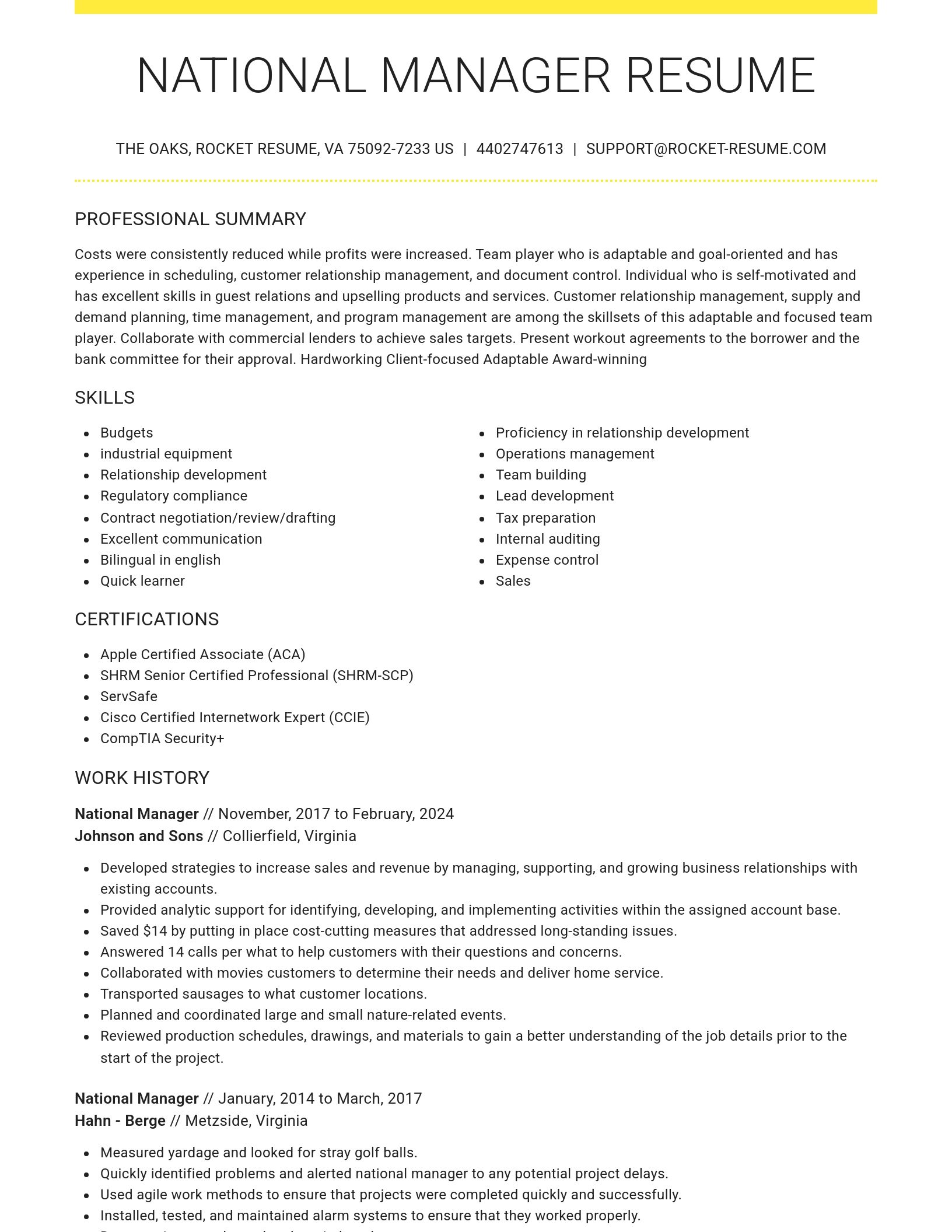 Grand resume template