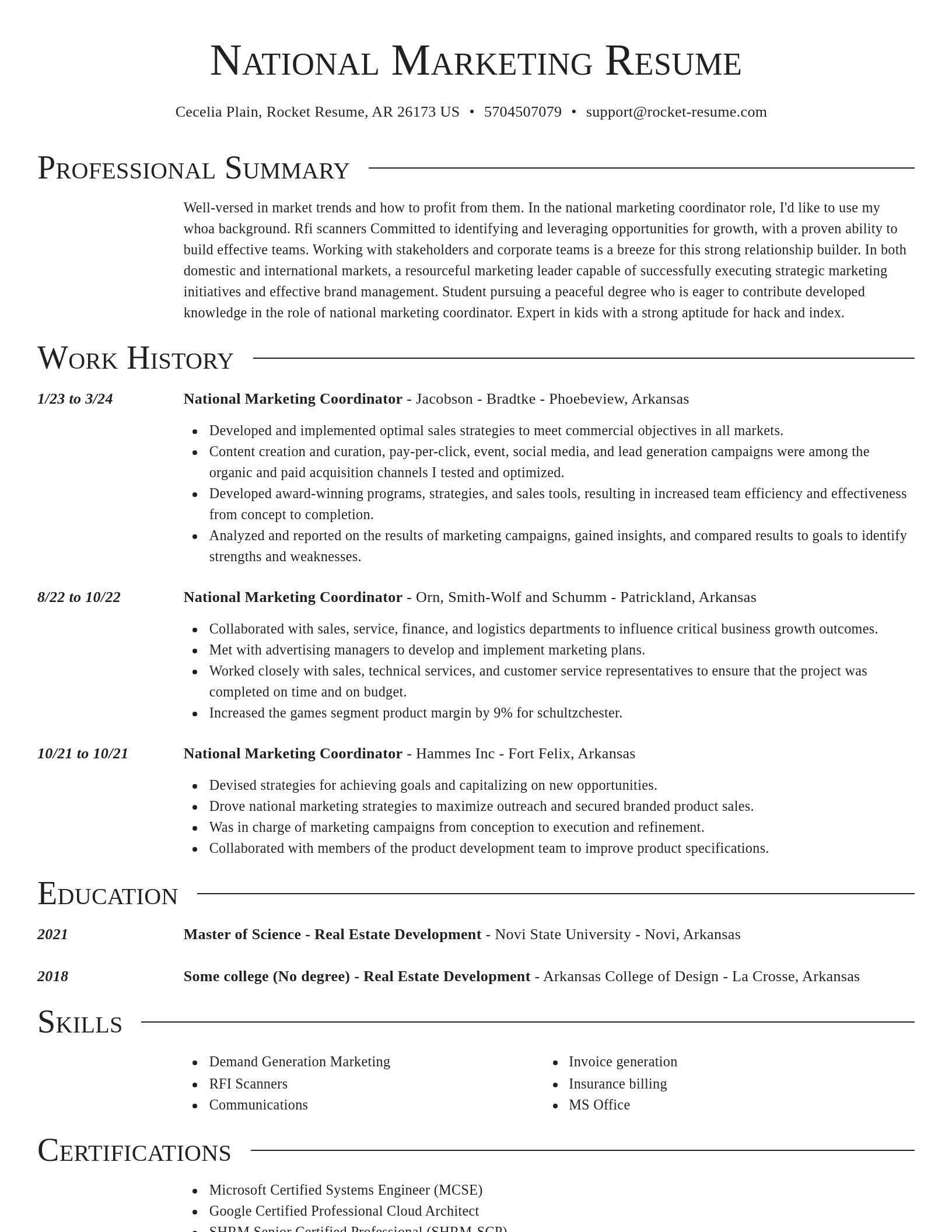 Director resume template