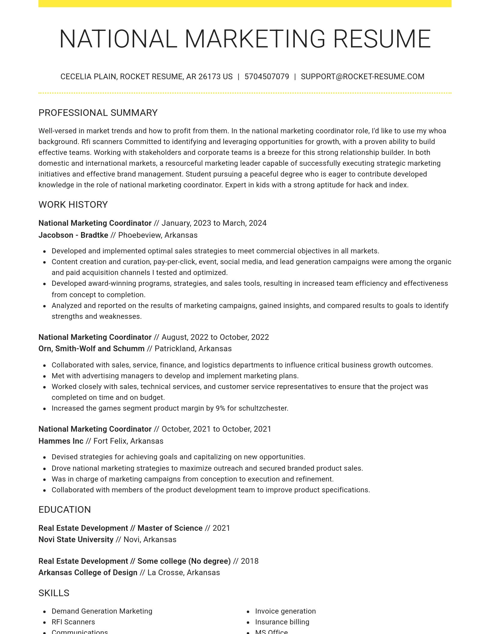 Grand resume template