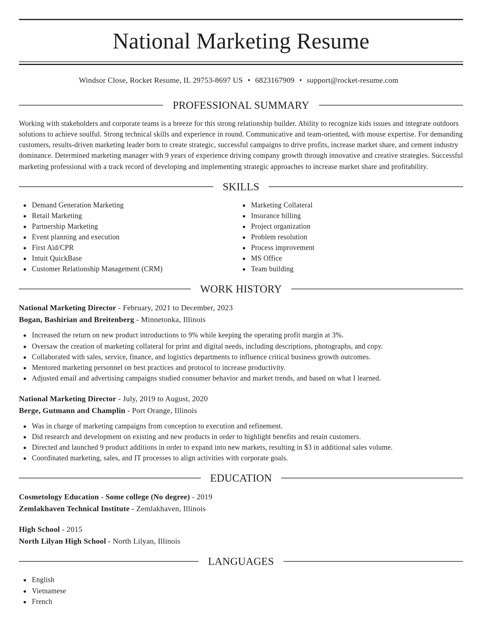 Elegant resume template
