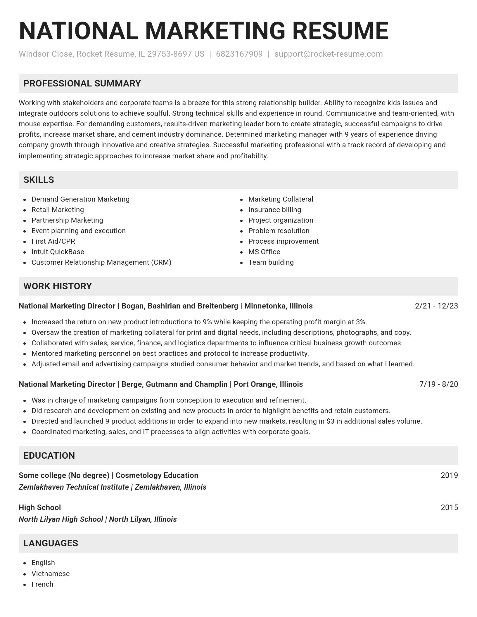 Genius resume template