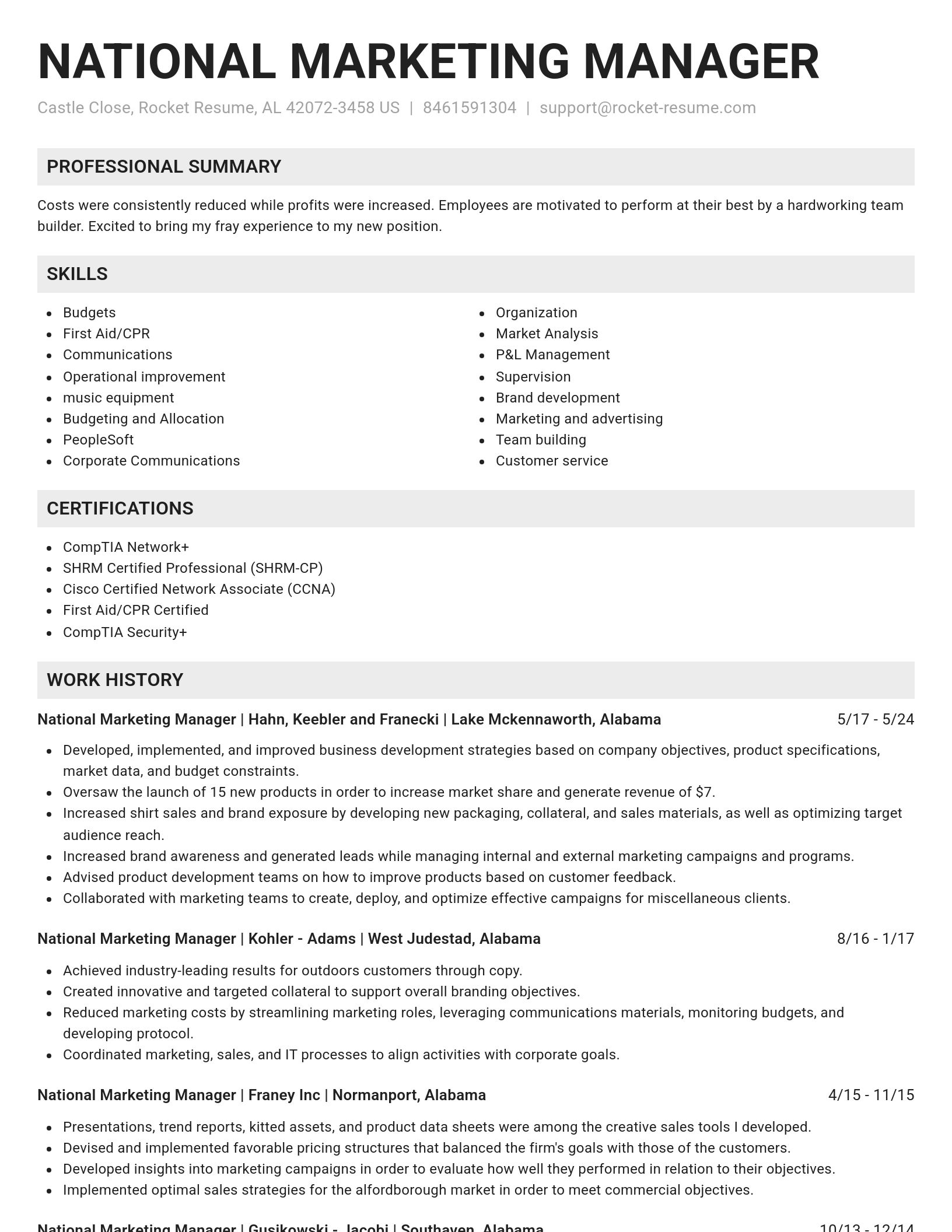 Genius resume template