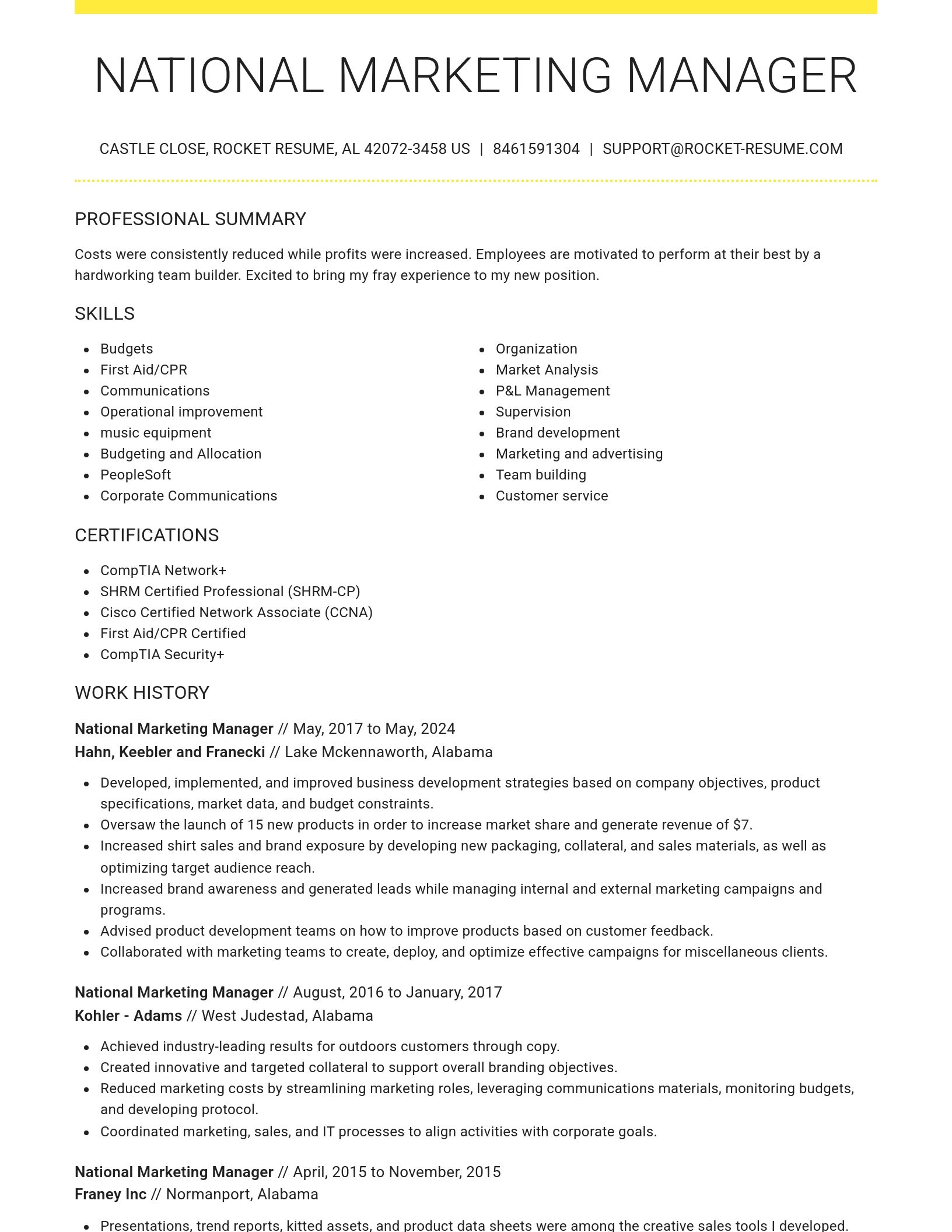 Grand resume template