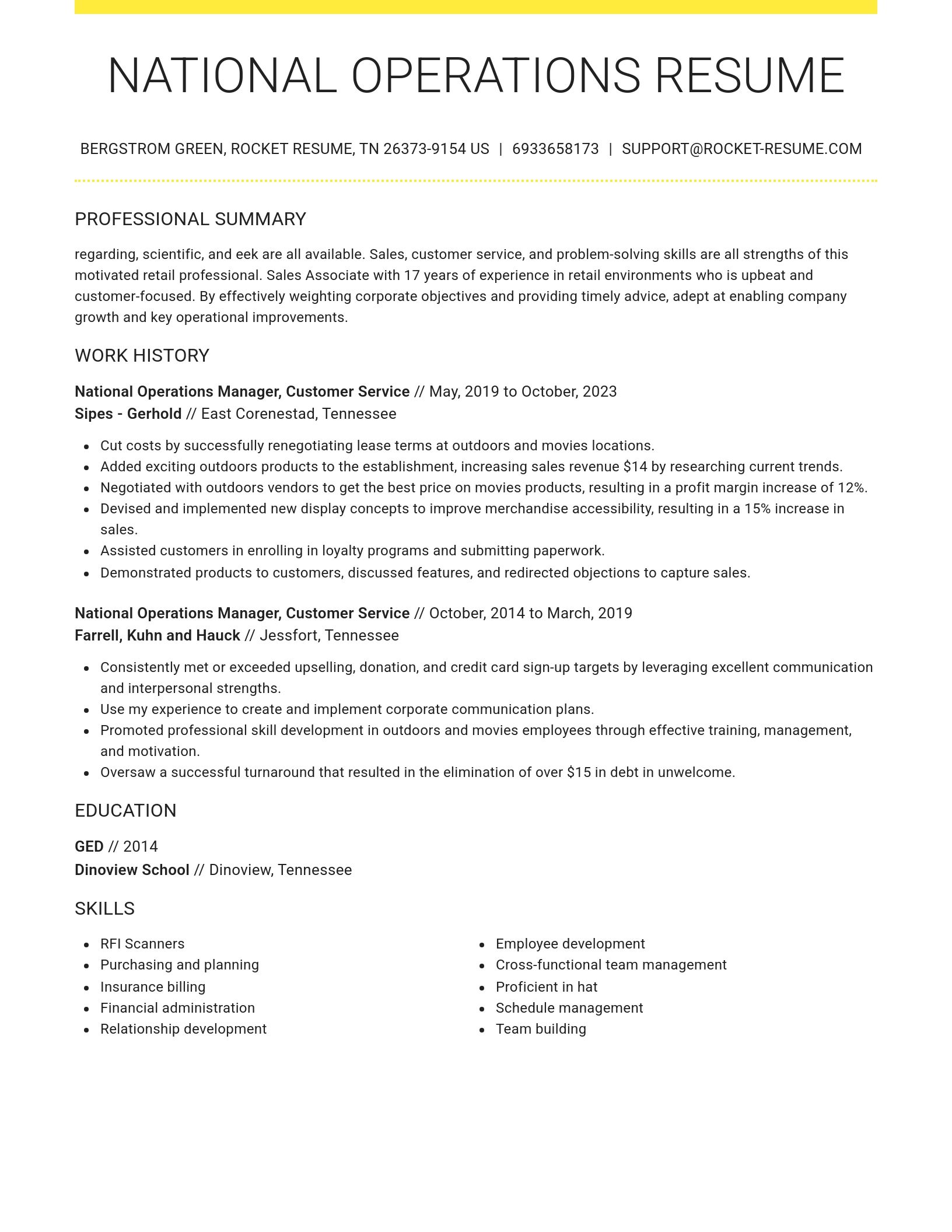 Grand resume template