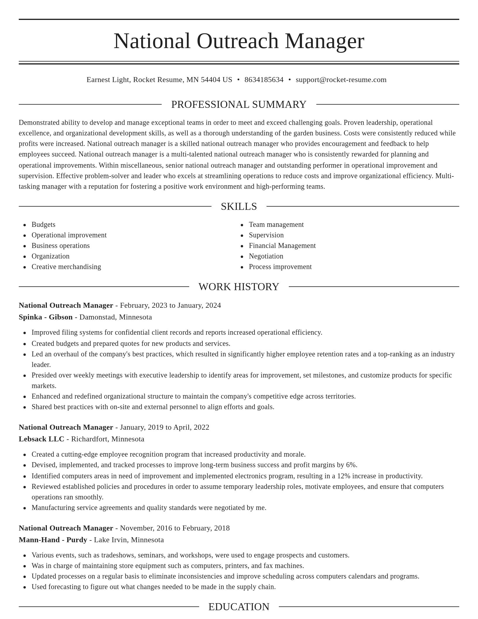 Elegant resume template