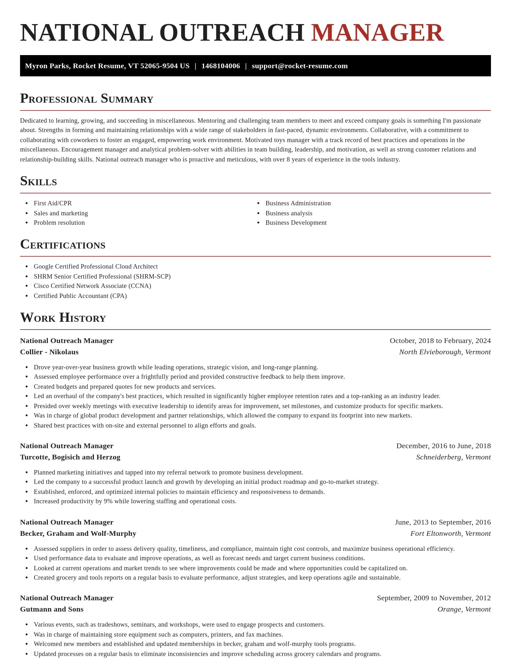 Exquisite resume template