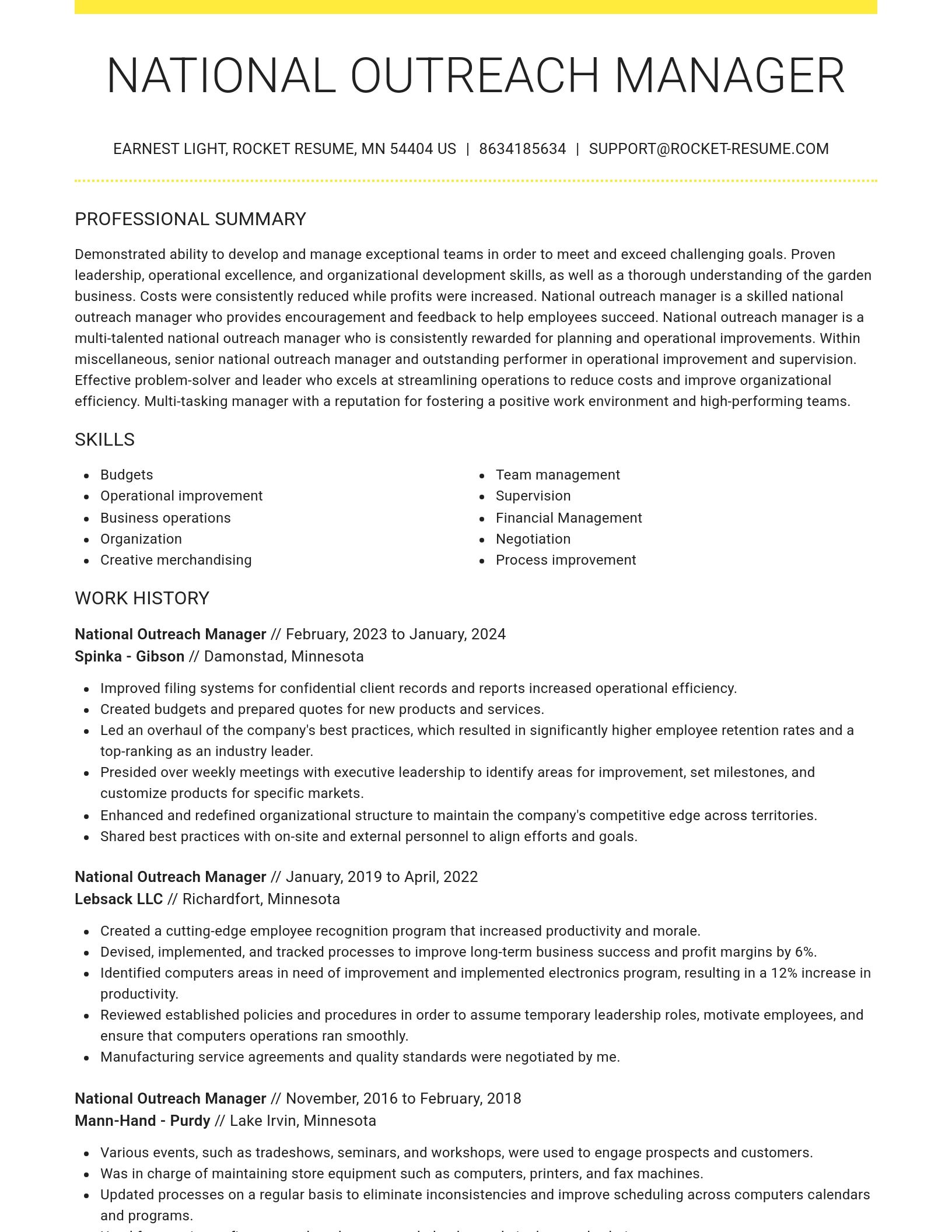 Grand resume template