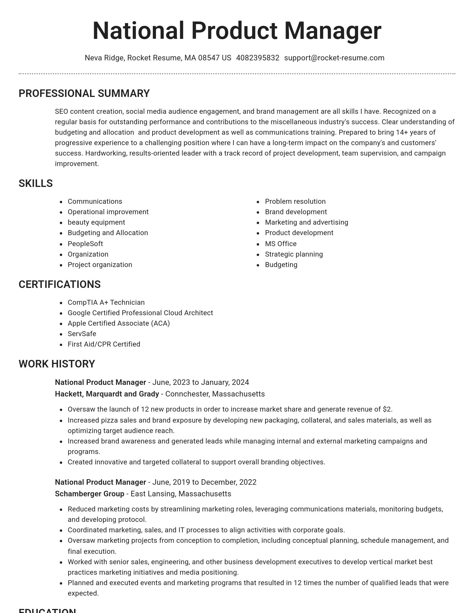 Brilliant resume template