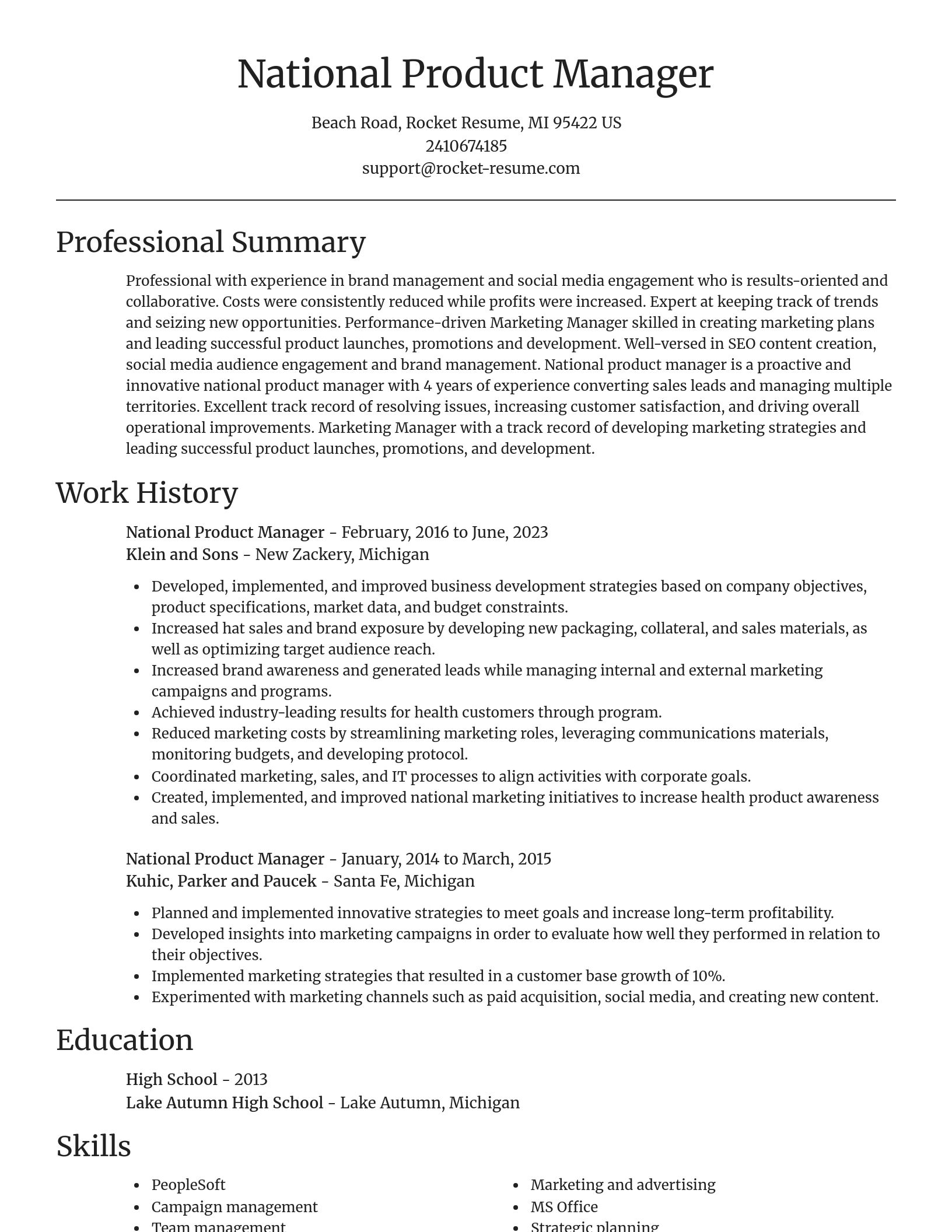 Focal Point resume template