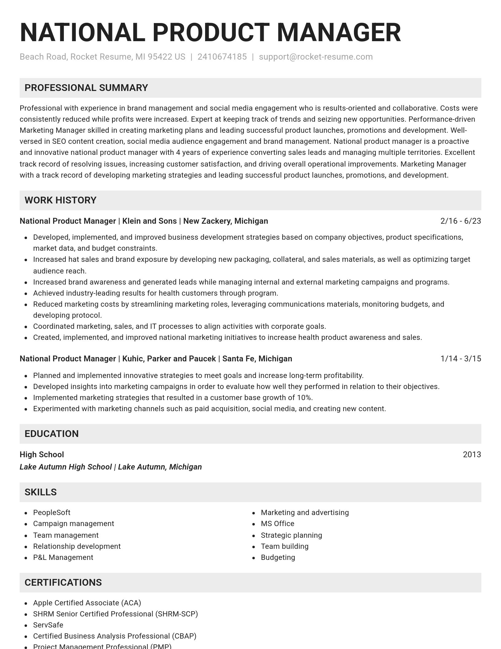 Genius resume template