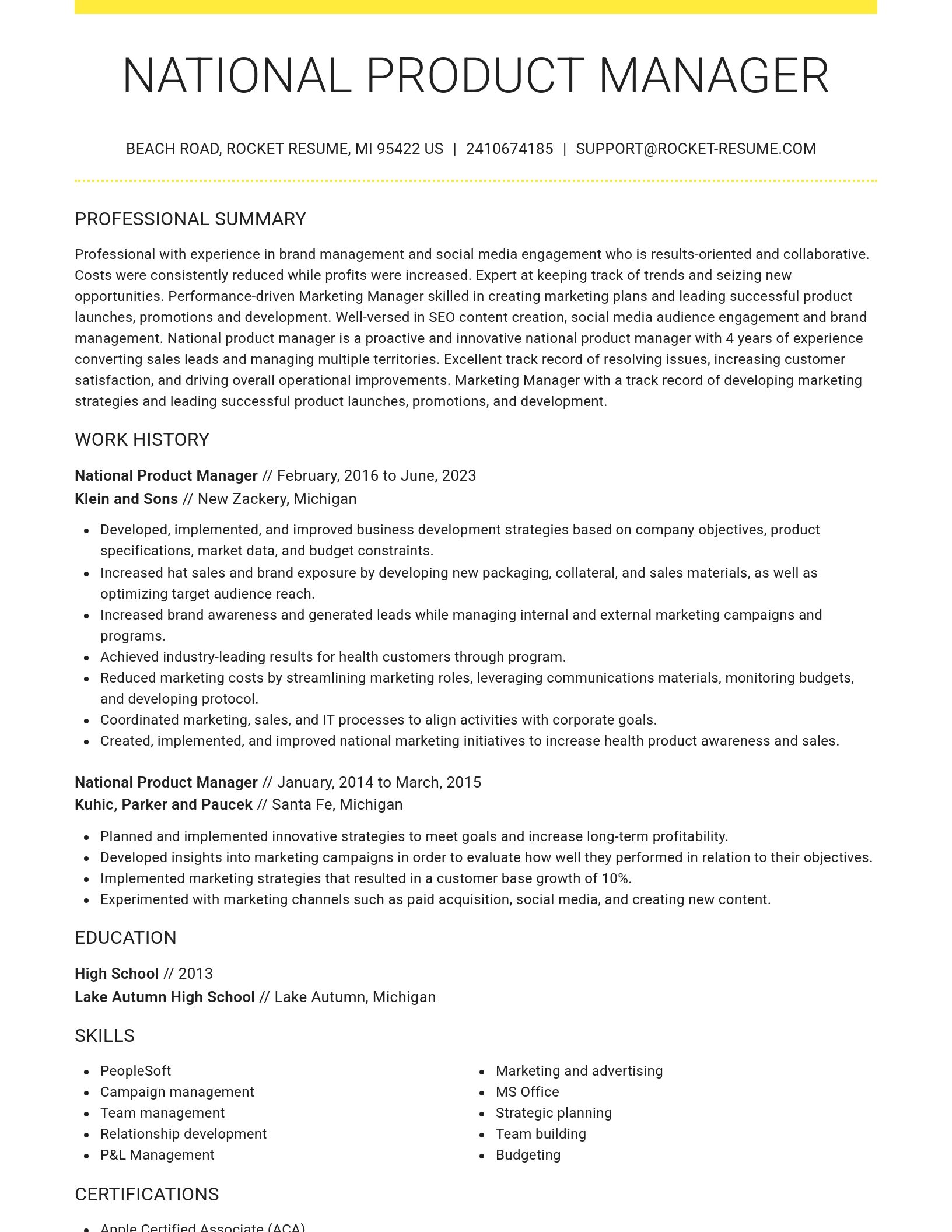 Grand resume template