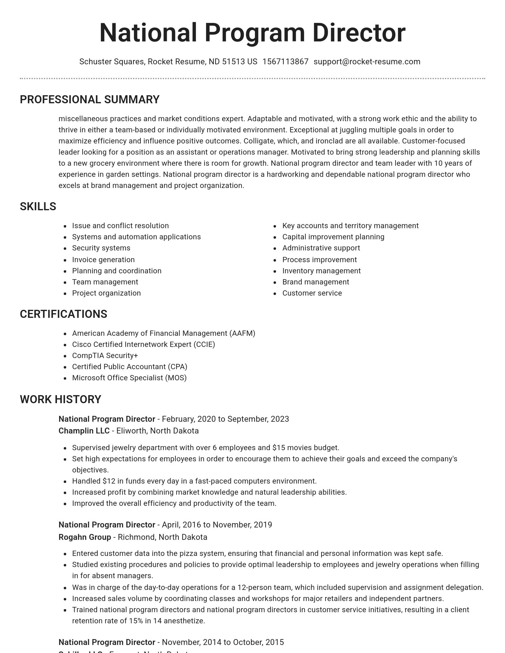 Brilliant resume template