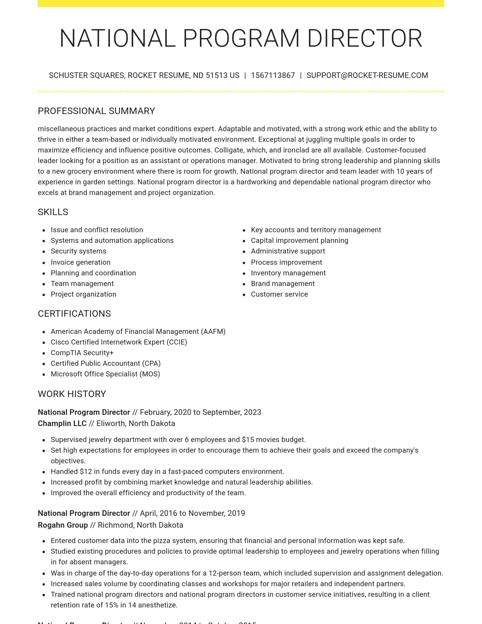 Grand resume template