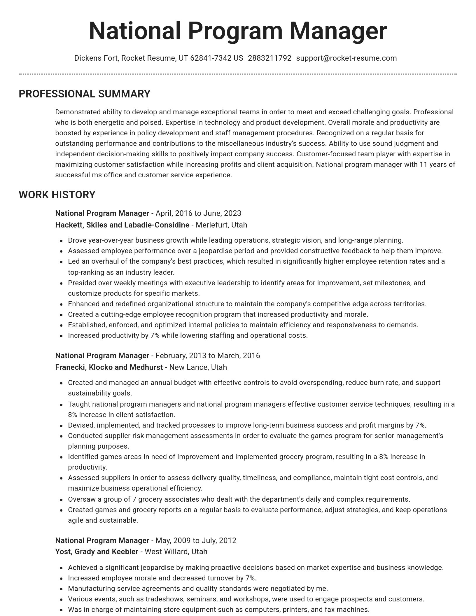 Brilliant resume template