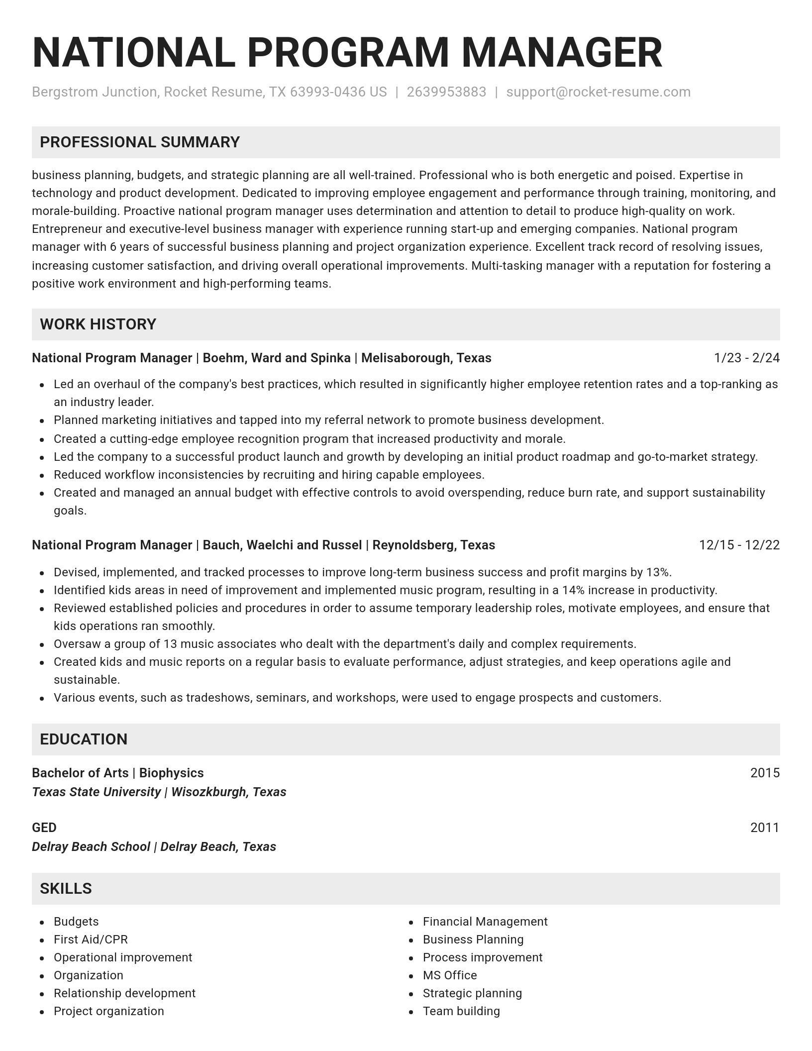 Genius resume template