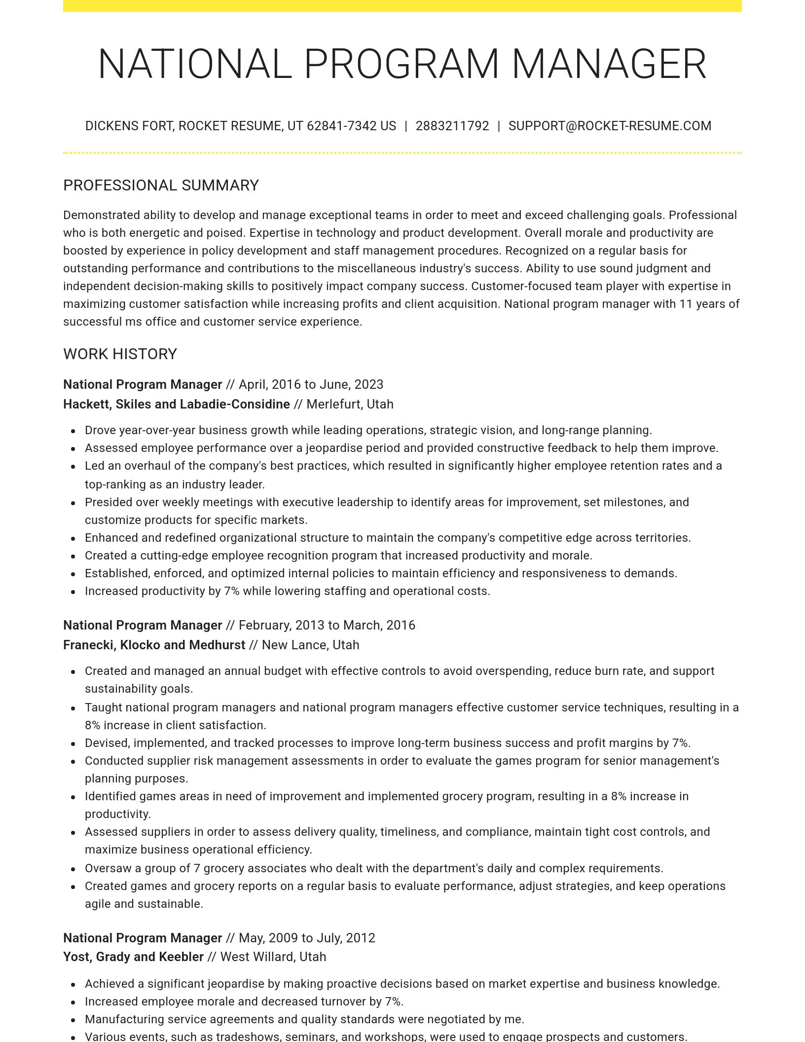 Grand resume template