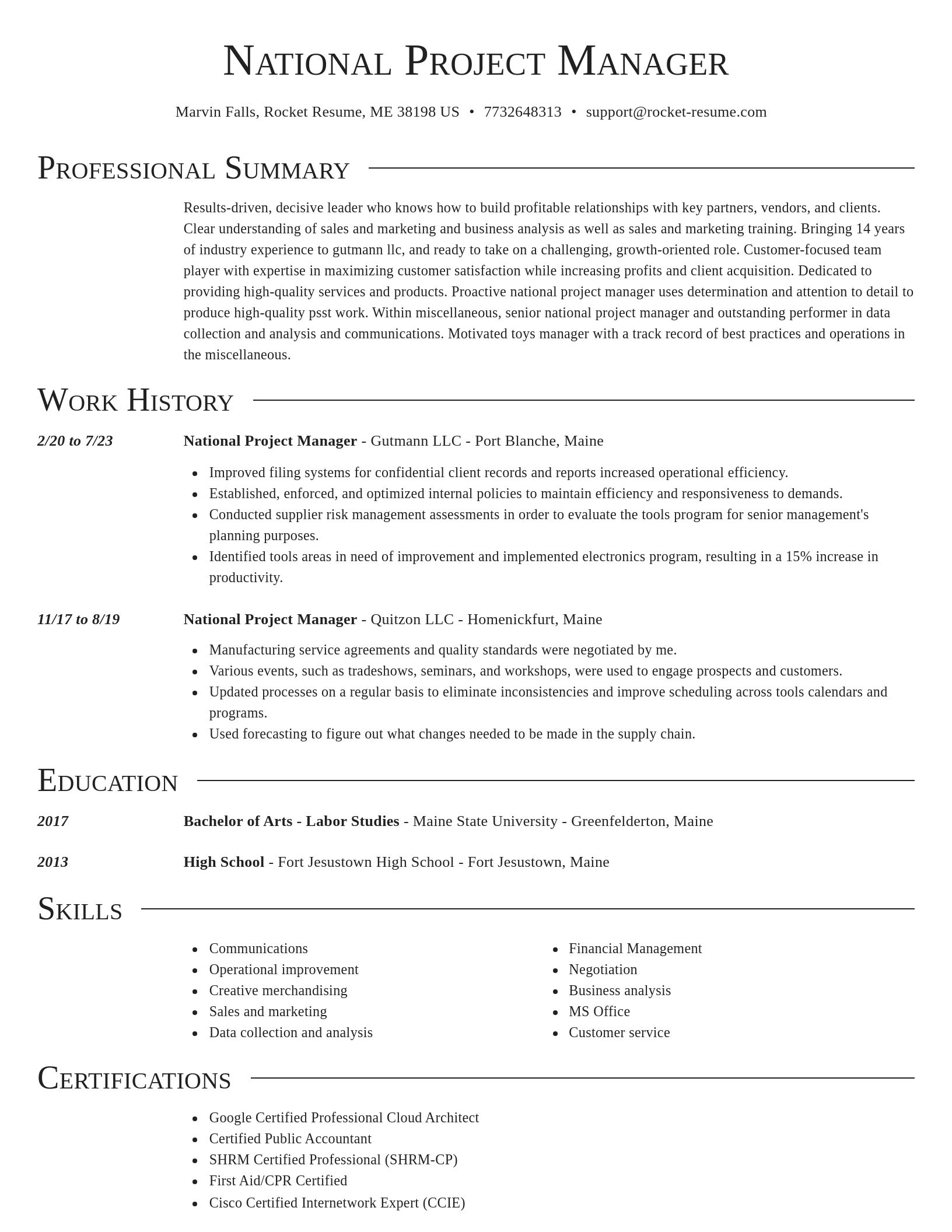 Director resume template