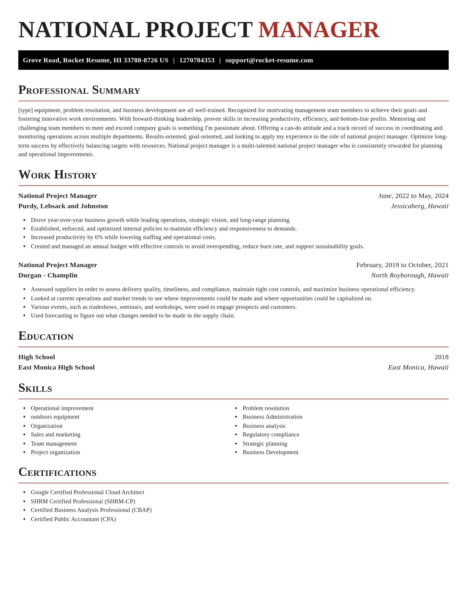 Exquisite resume template