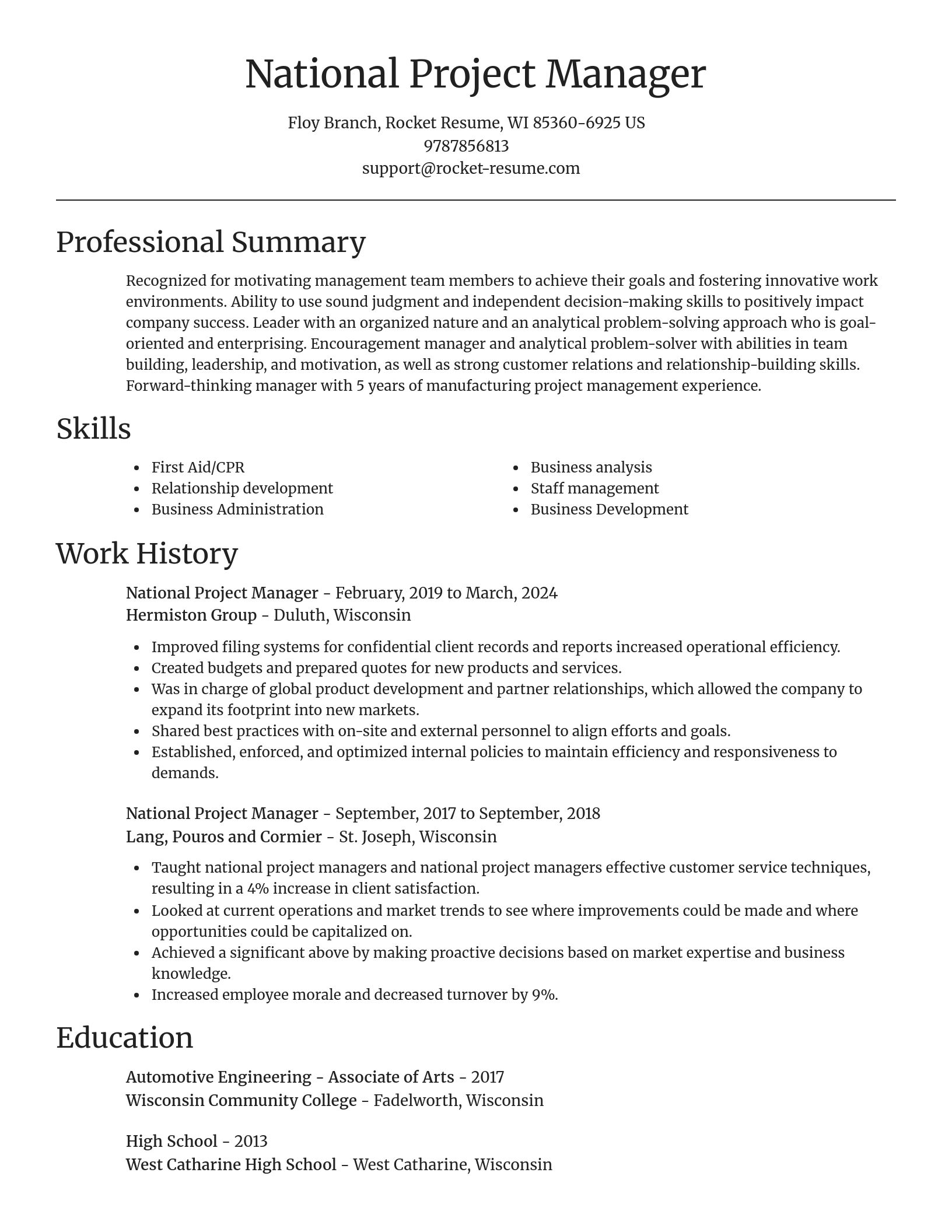 Focal Point resume template