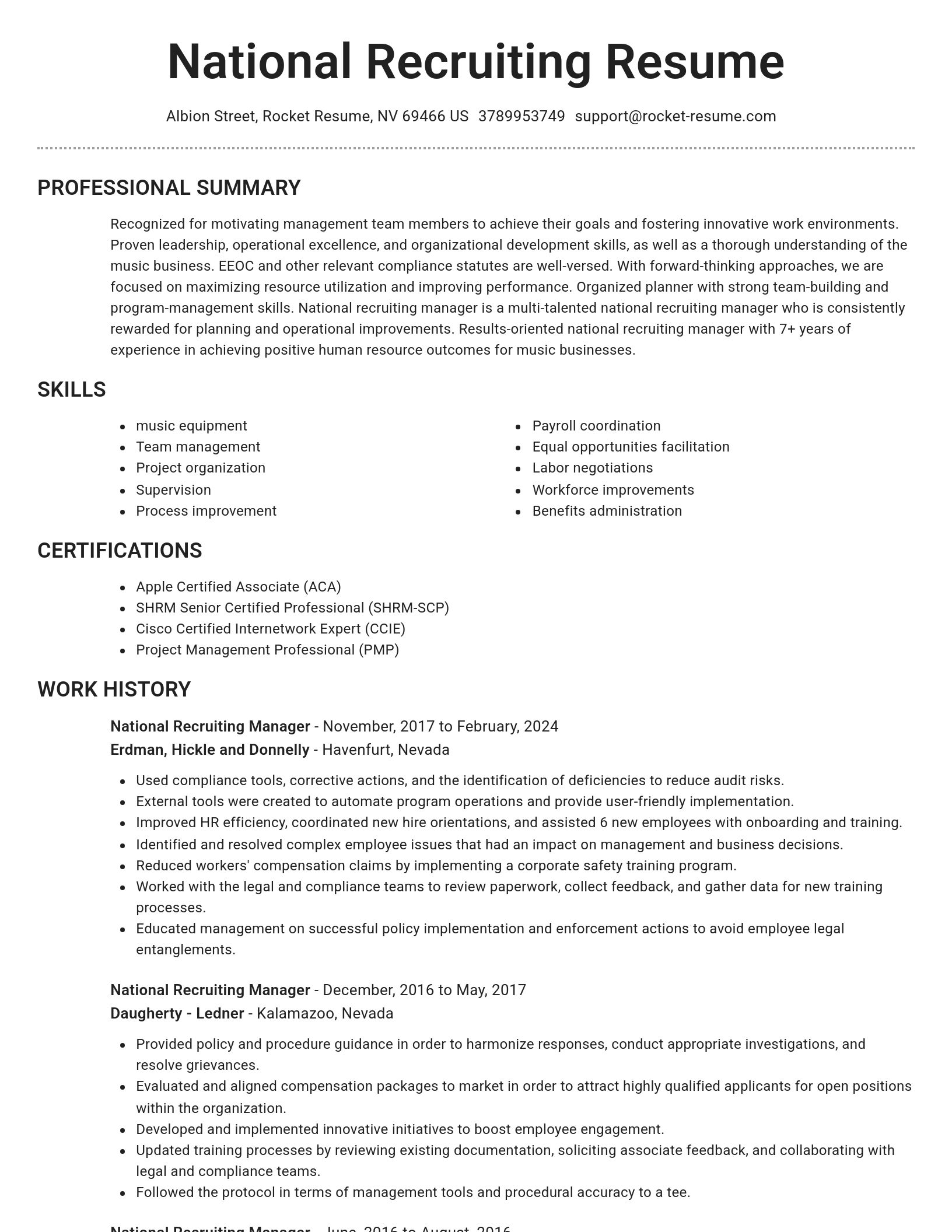 Brilliant resume template