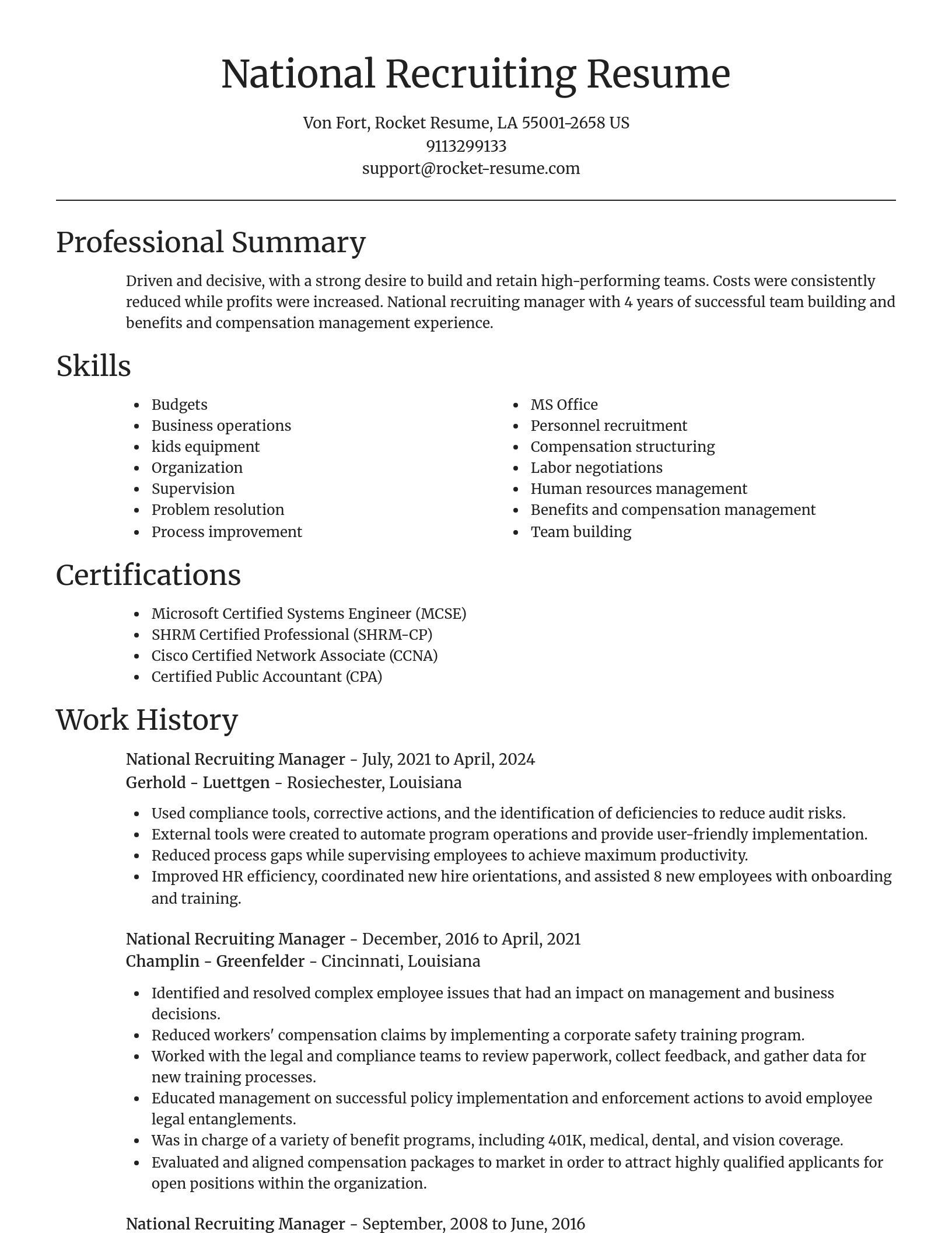 Focal Point resume template