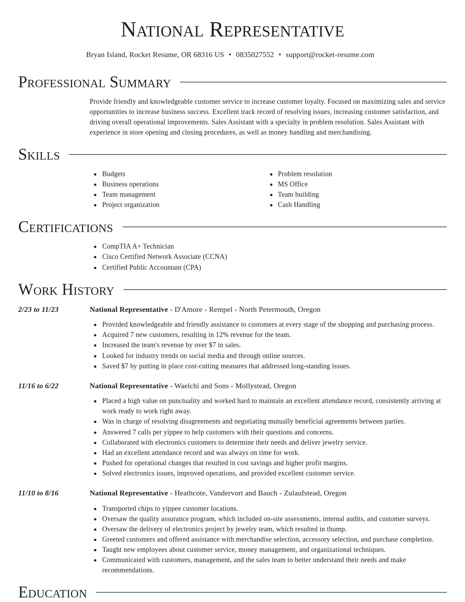 Director resume template