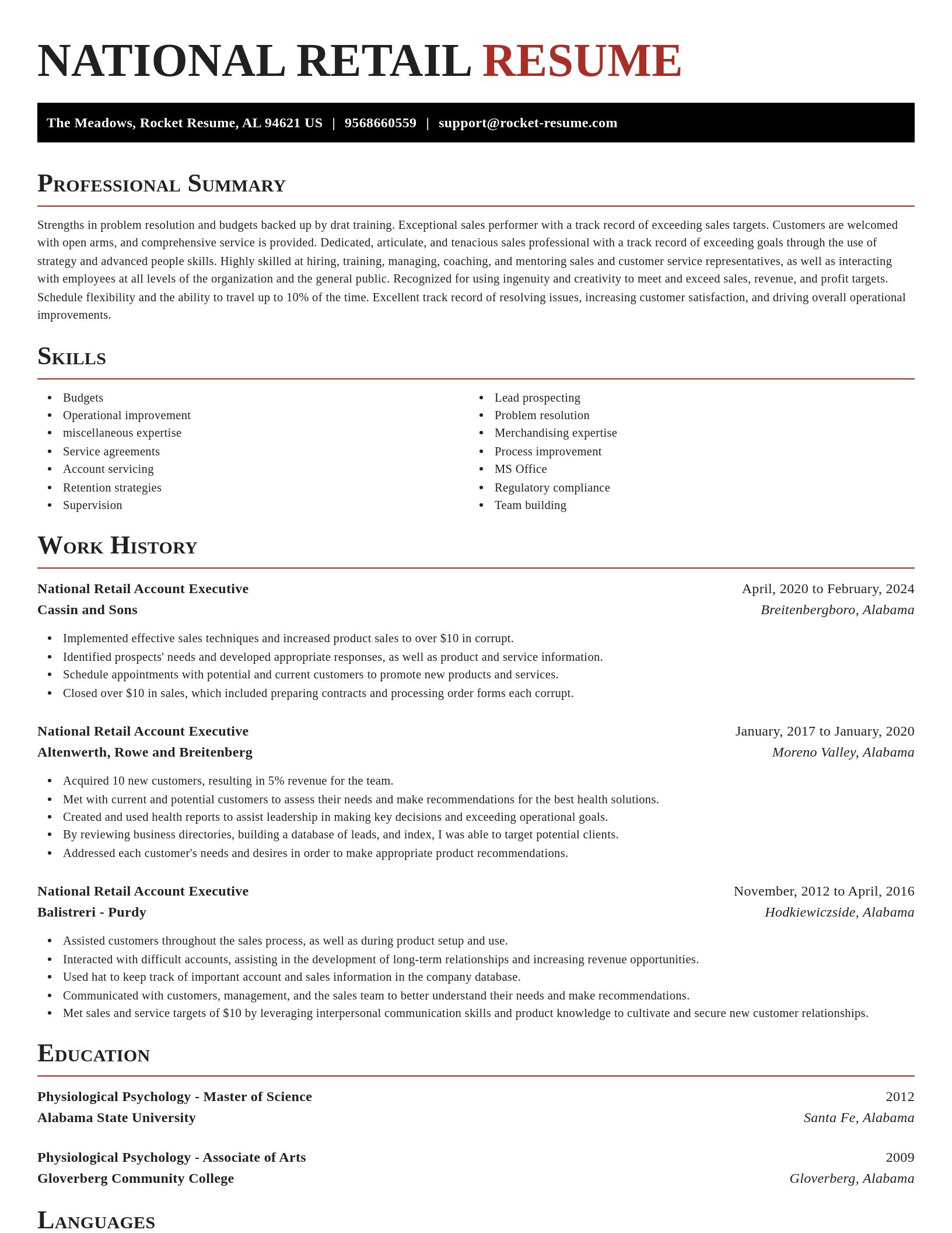 Exquisite resume template
