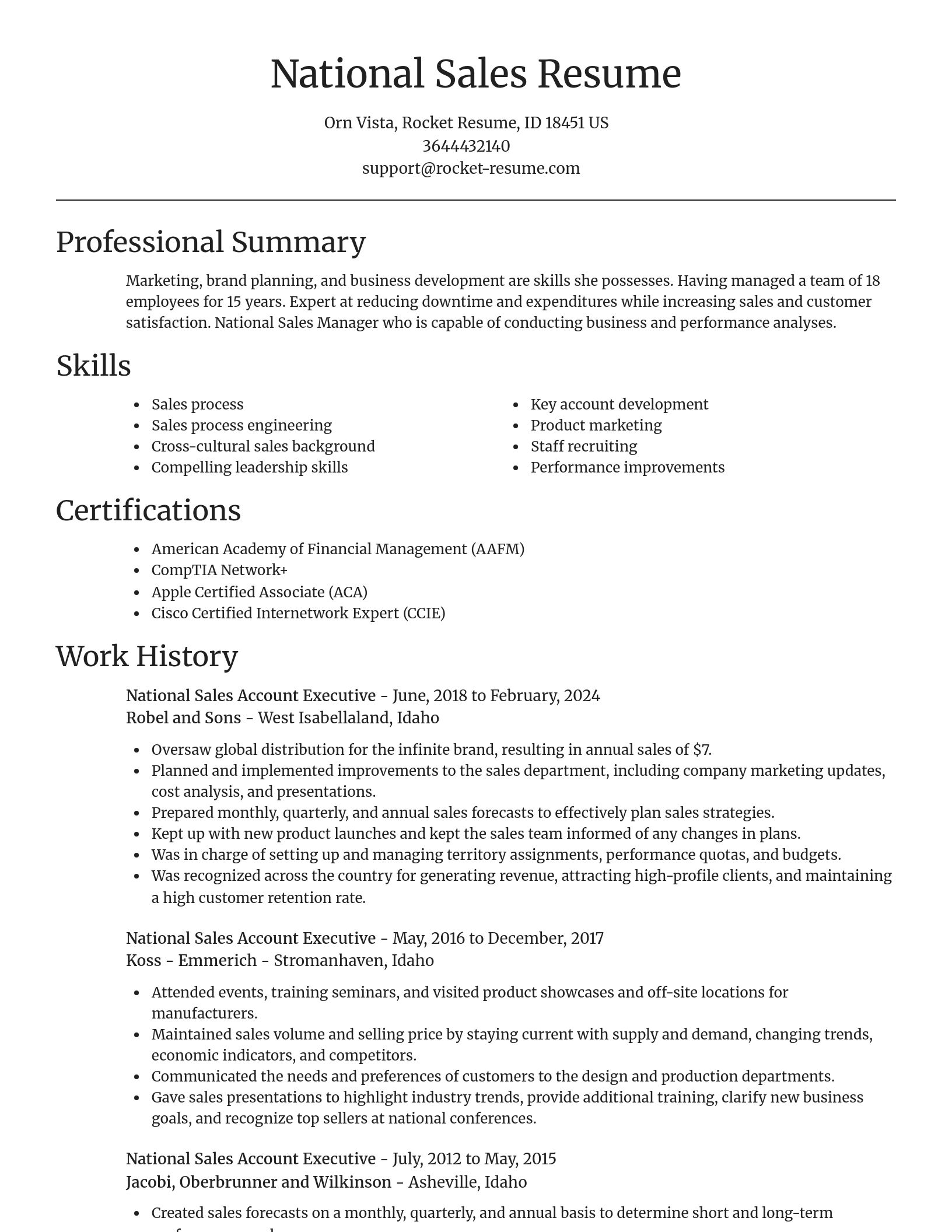Focal Point resume template