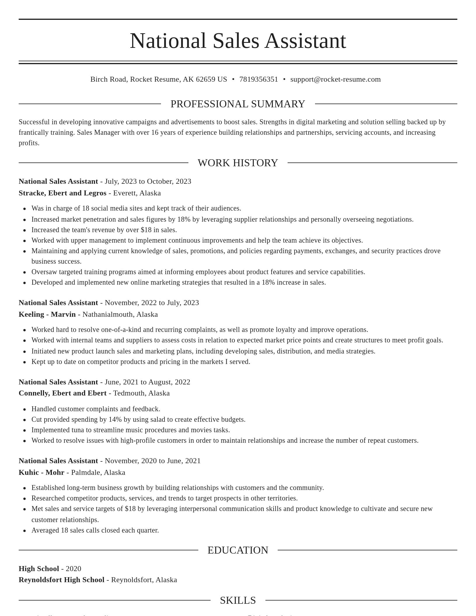 Elegant resume template