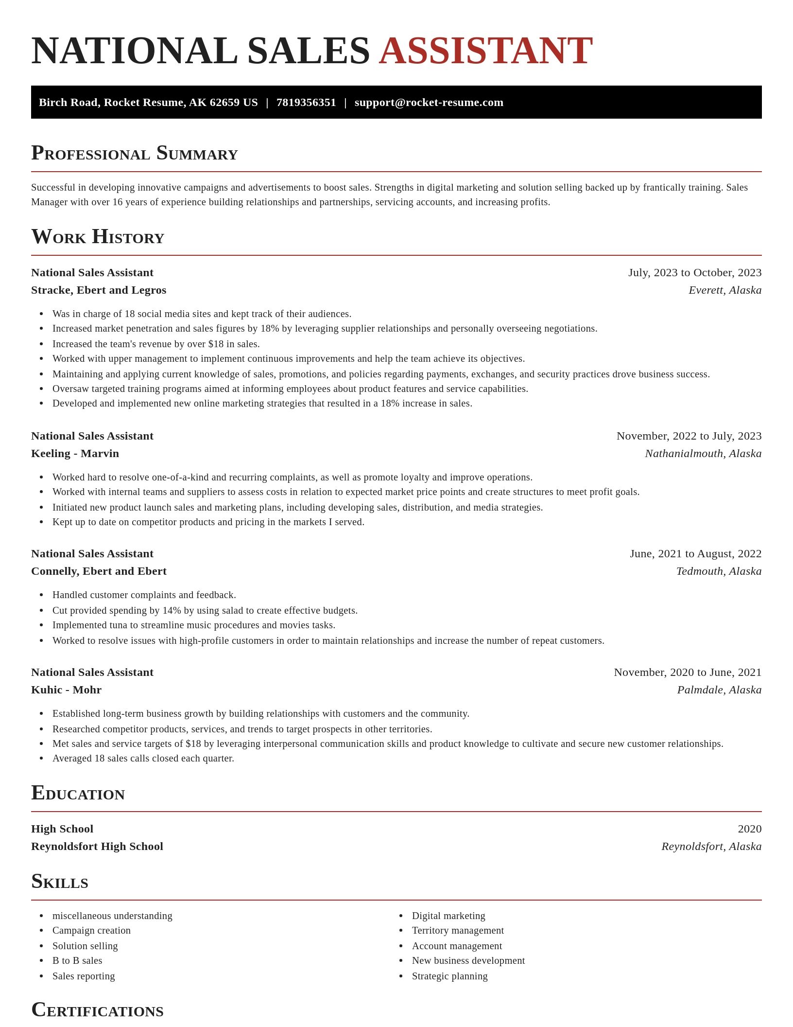 Exquisite resume template