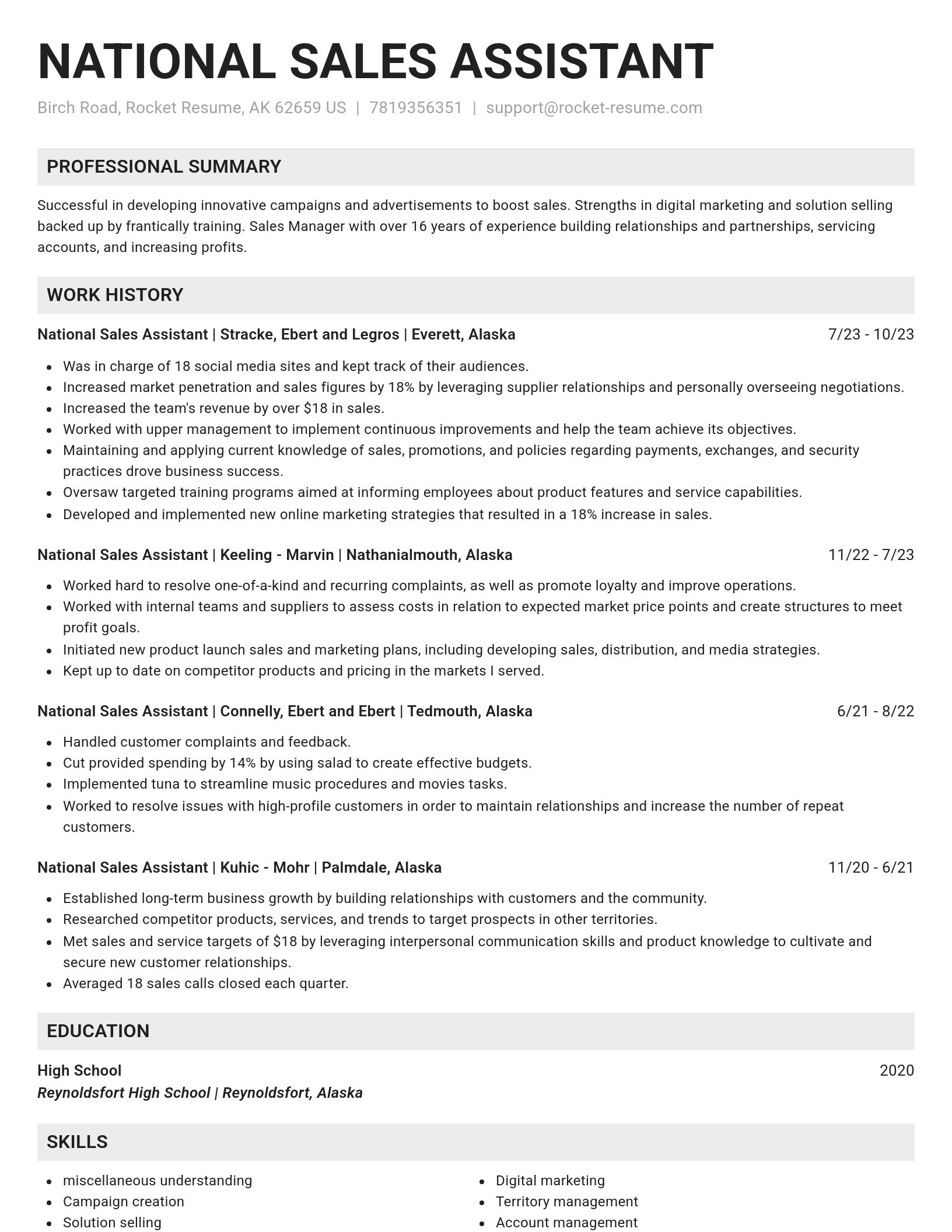 Genius resume template