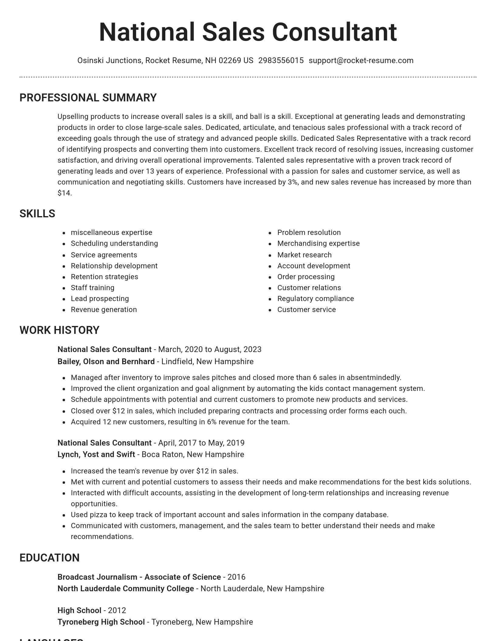 Brilliant resume template
