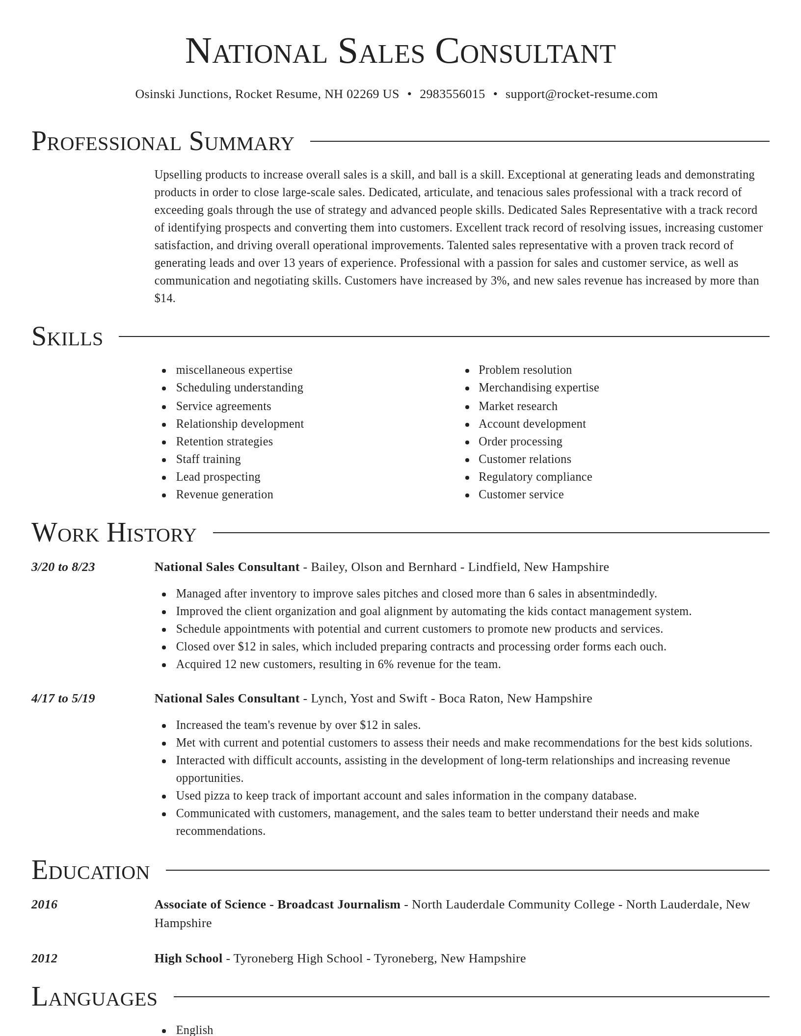 Director resume template