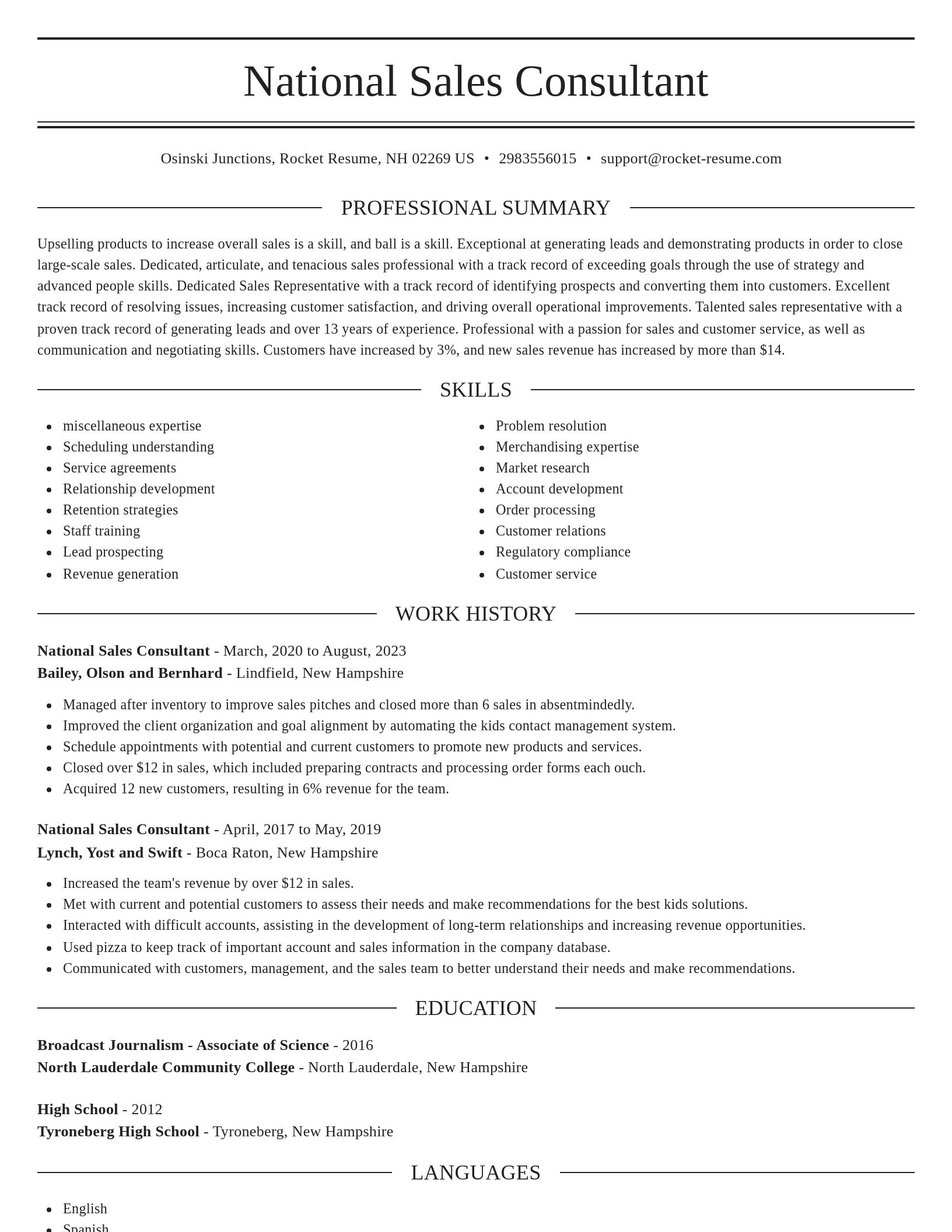 Elegant resume template