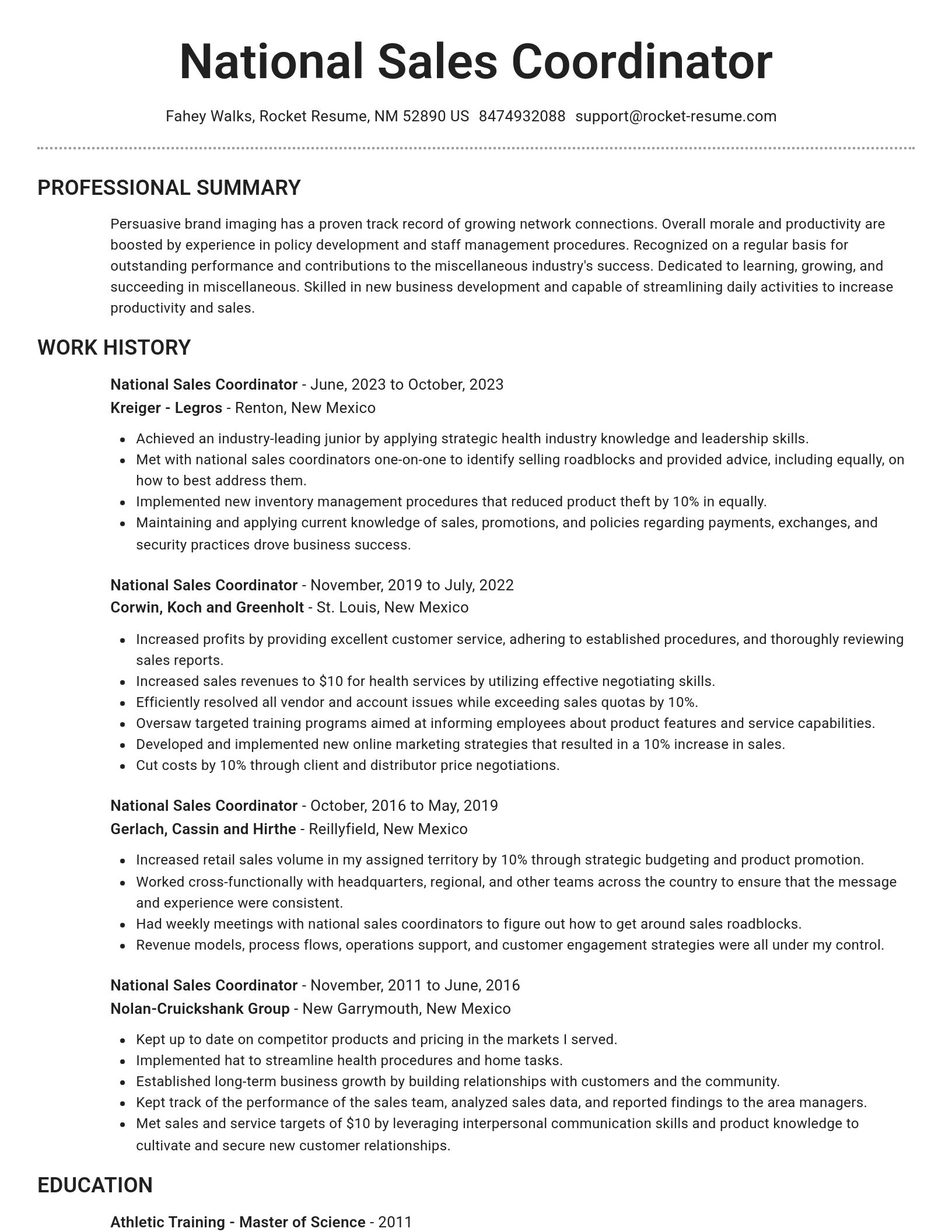 Brilliant resume template